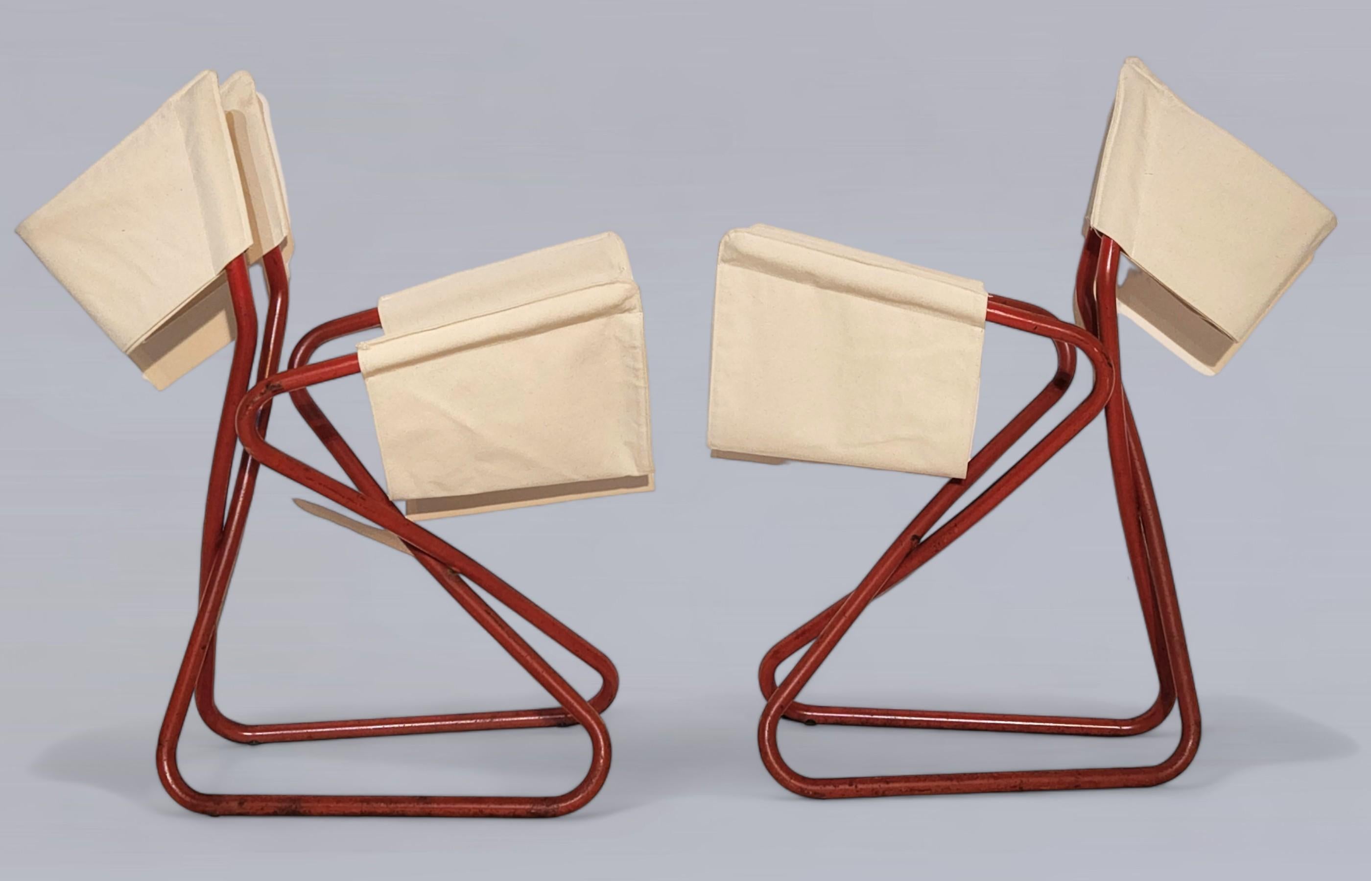 Pair of Erik Magnussen Red Z Easy Chairs Torben Ørskov, Denmark, 1960s For Sale 1