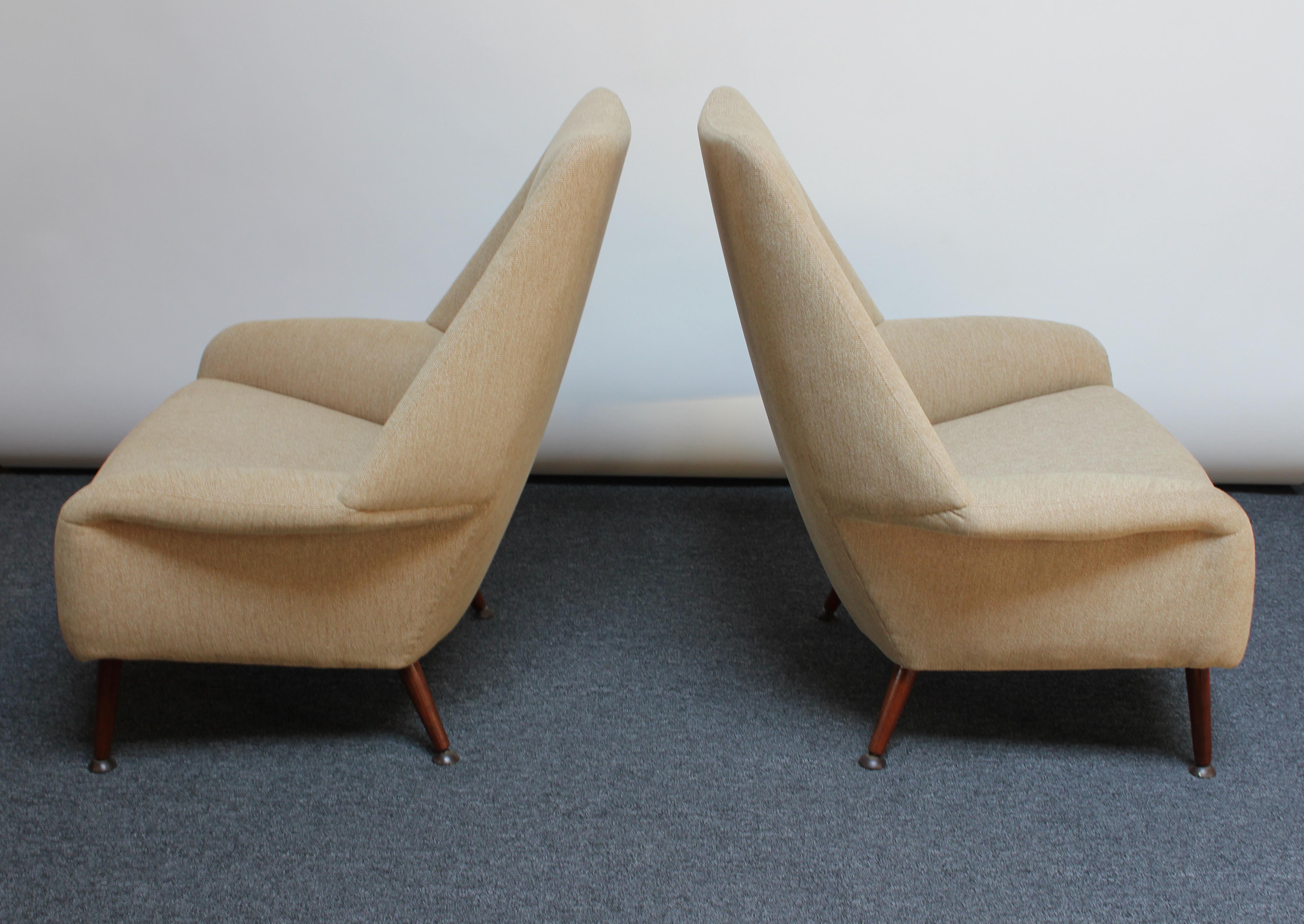 Mid-20th Century Pair of Ernest Race Flamingo Lounge Chairs and Ottoman