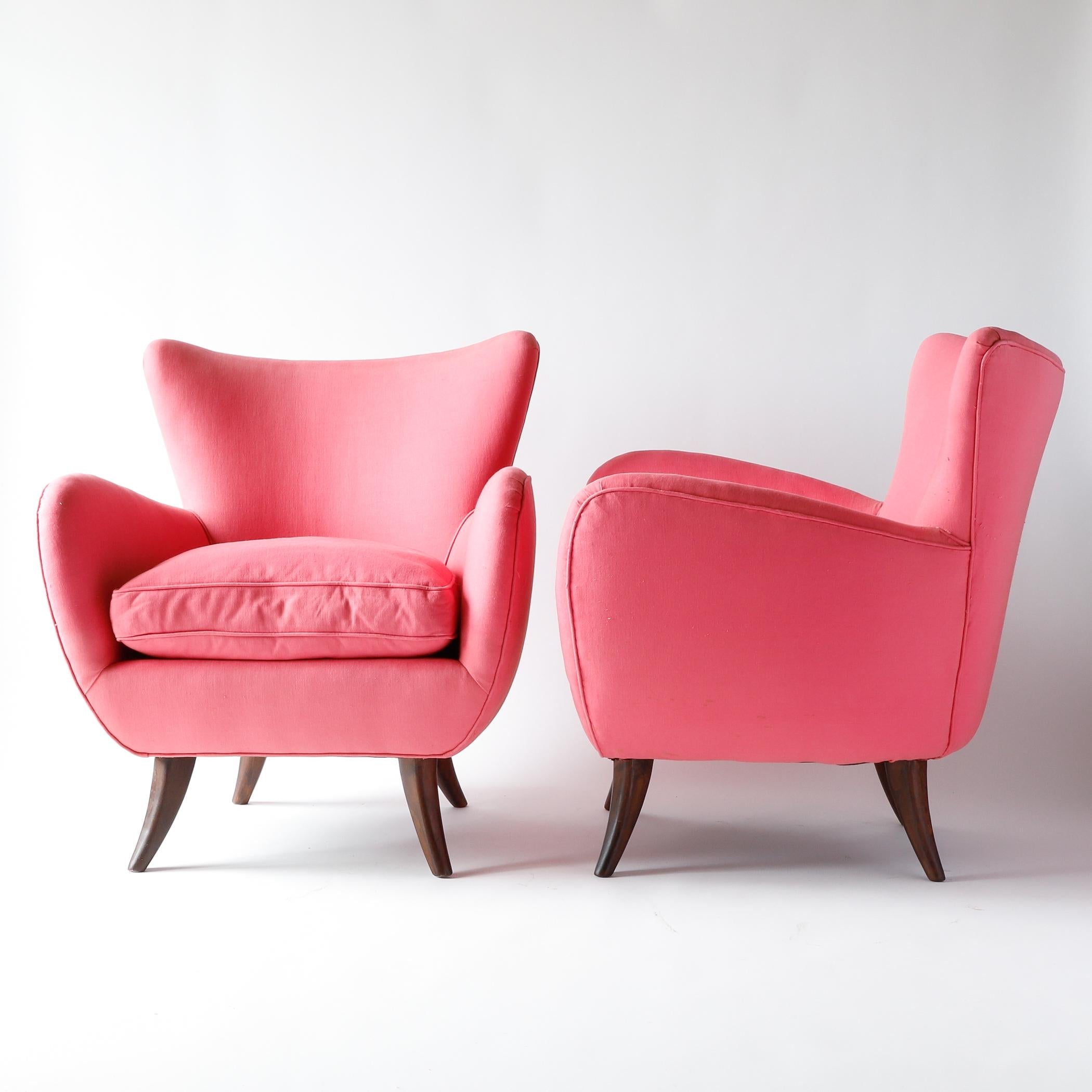 bright pink chairs
