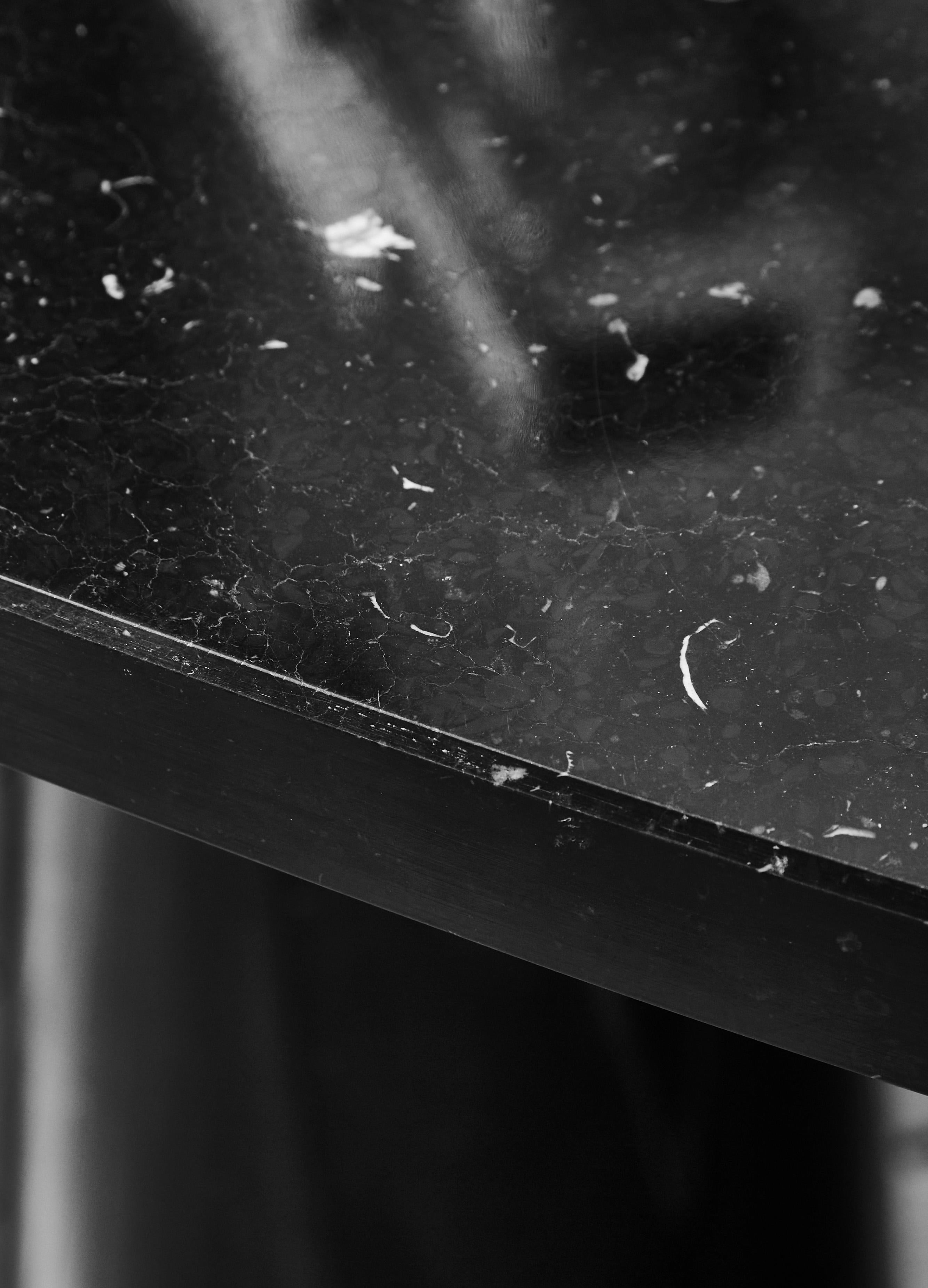 Pair of Eros Black Marble Angelo Mangiarotti Consoles Table In Excellent Condition In Saint-Ouen, IDF