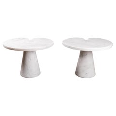 Pair of "Eros" Marble Tables, Designed by Angelo Mangiarotti for Skipper