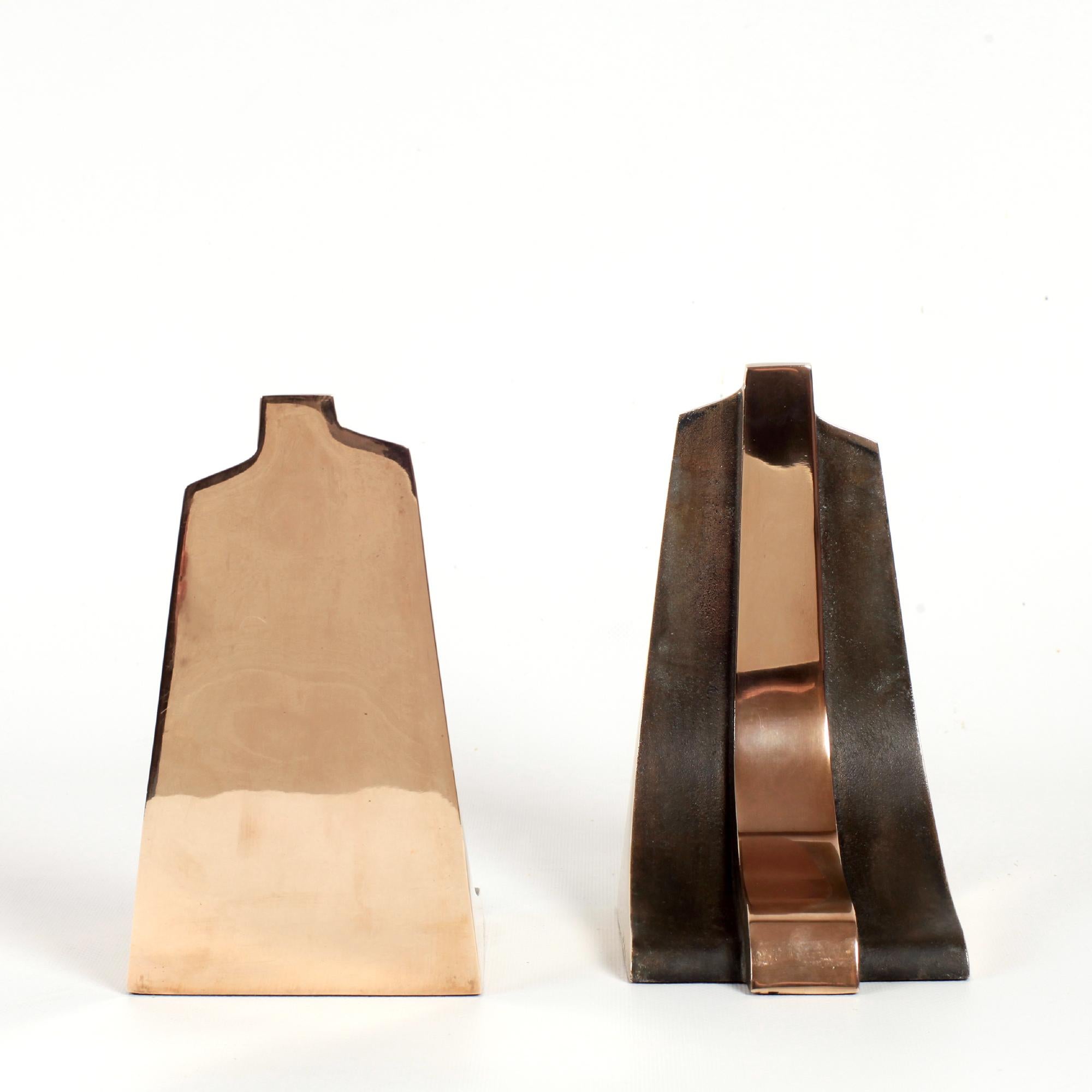 Paar Esa Fedrigolli Bronze-Buchstützen aus Bronze für Esart, Italien (Gegossen)