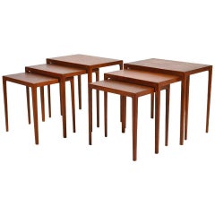 Pair of Eske Kristensen Teak Nesting Tables by Ludwig Pontoppidan