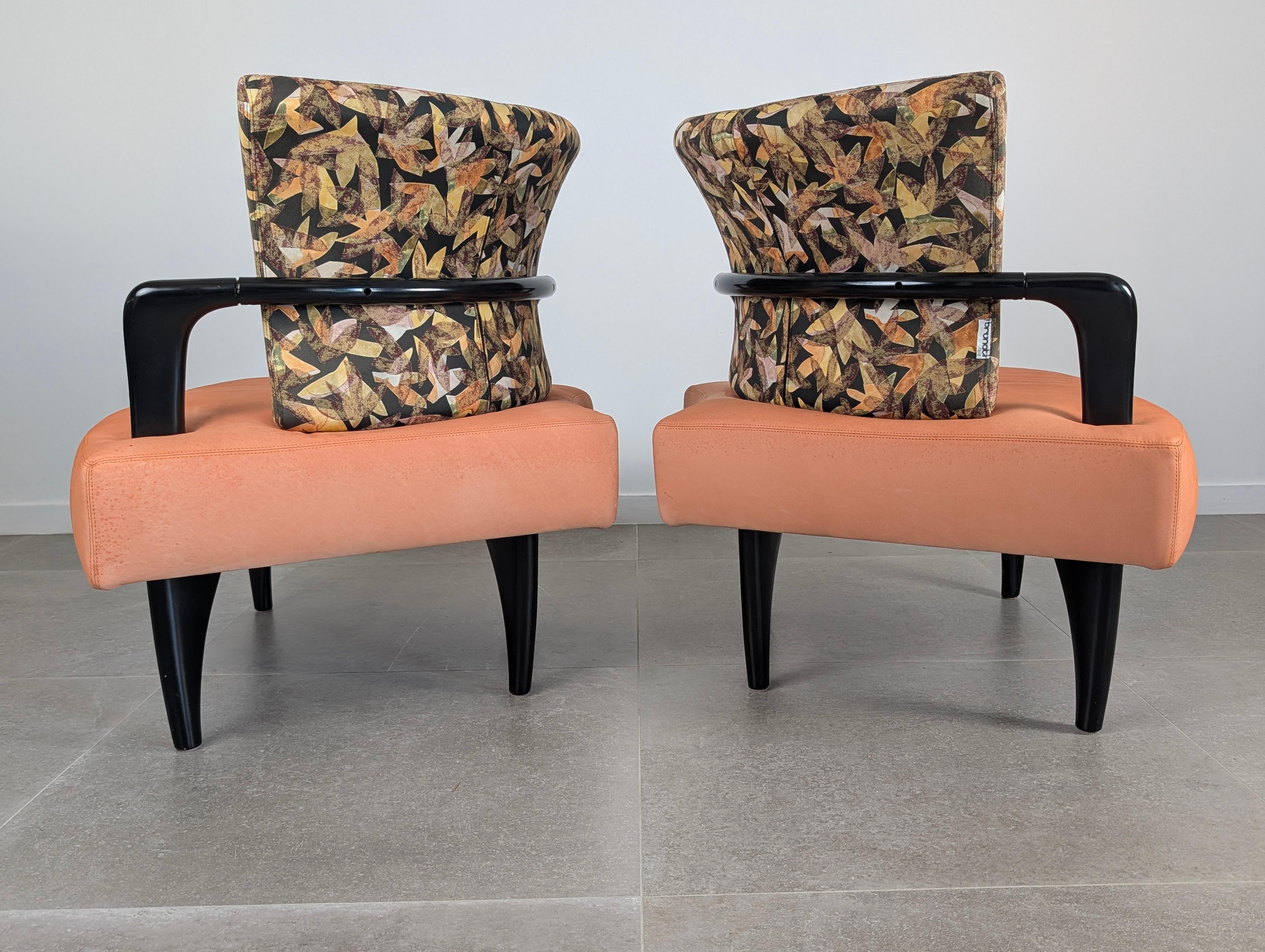 Pair of Esprit Modular Lounge Chairs by Brunati & Zerbaro, 1980s For Sale 3