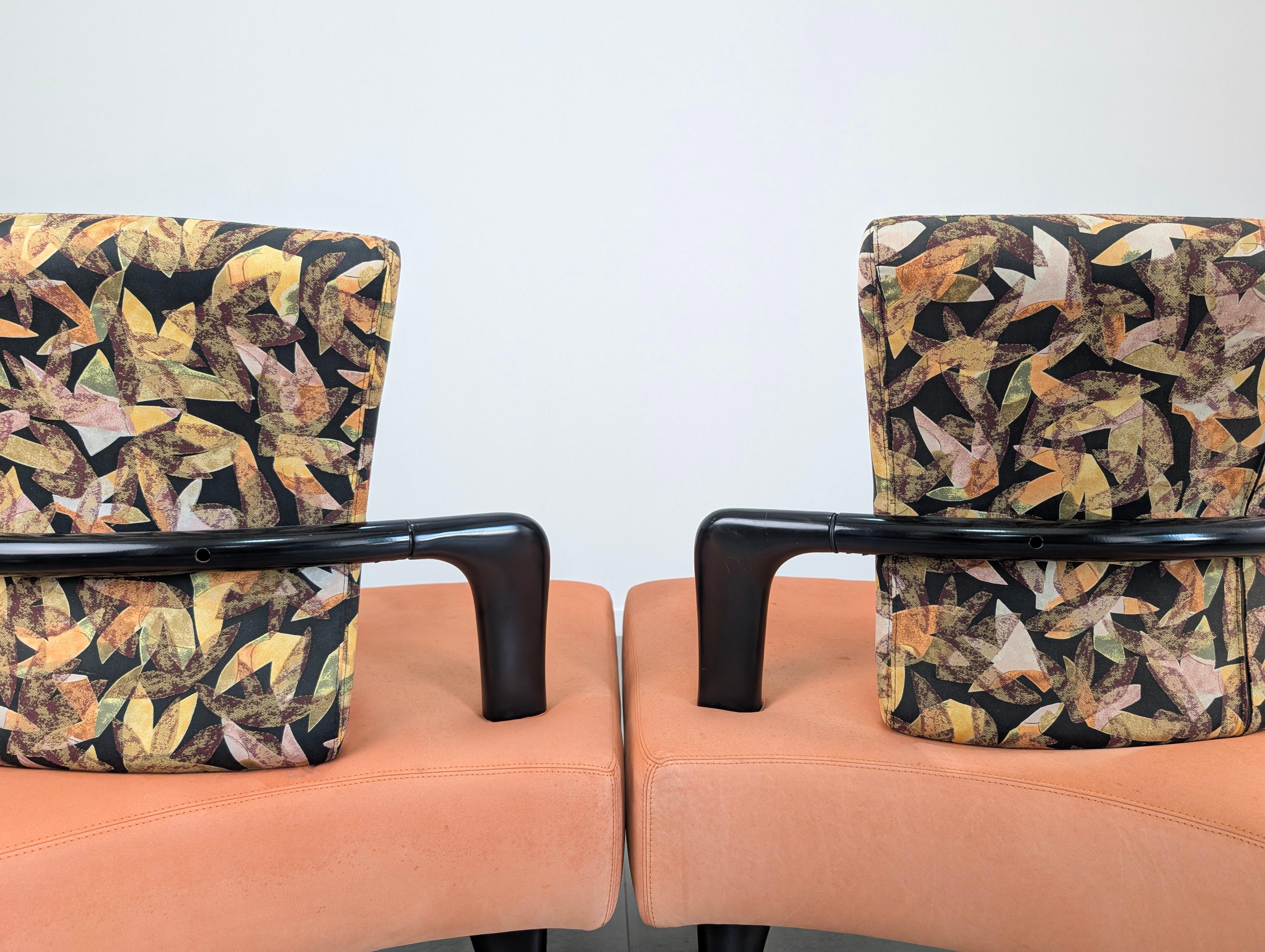 Pair of Esprit Modular Lounge Chairs by Brunati & Zerbaro, 1980s For Sale 4