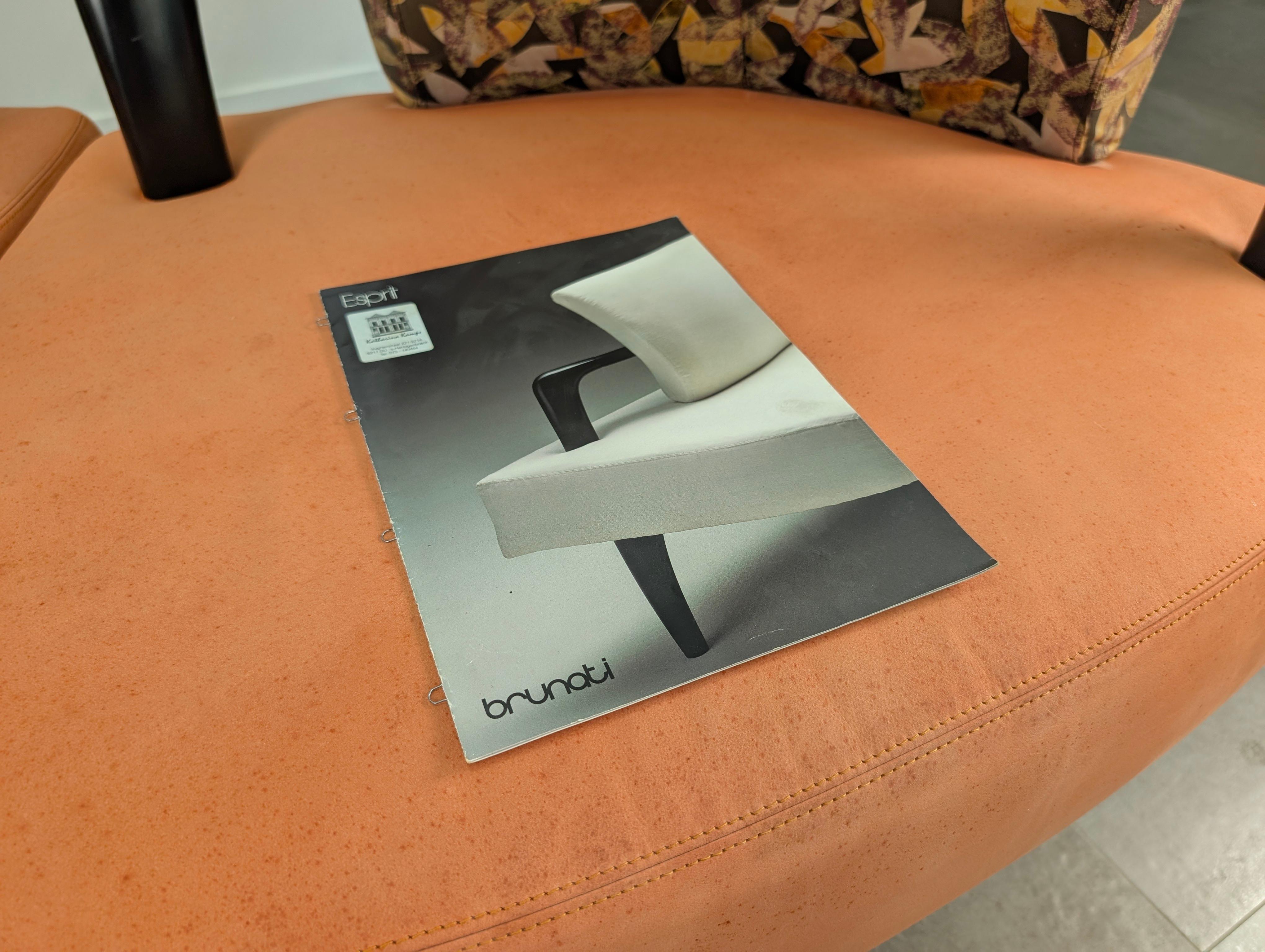 Fabric Pair of Esprit Modular Lounge Chairs by Brunati & Zerbaro, 1980s For Sale