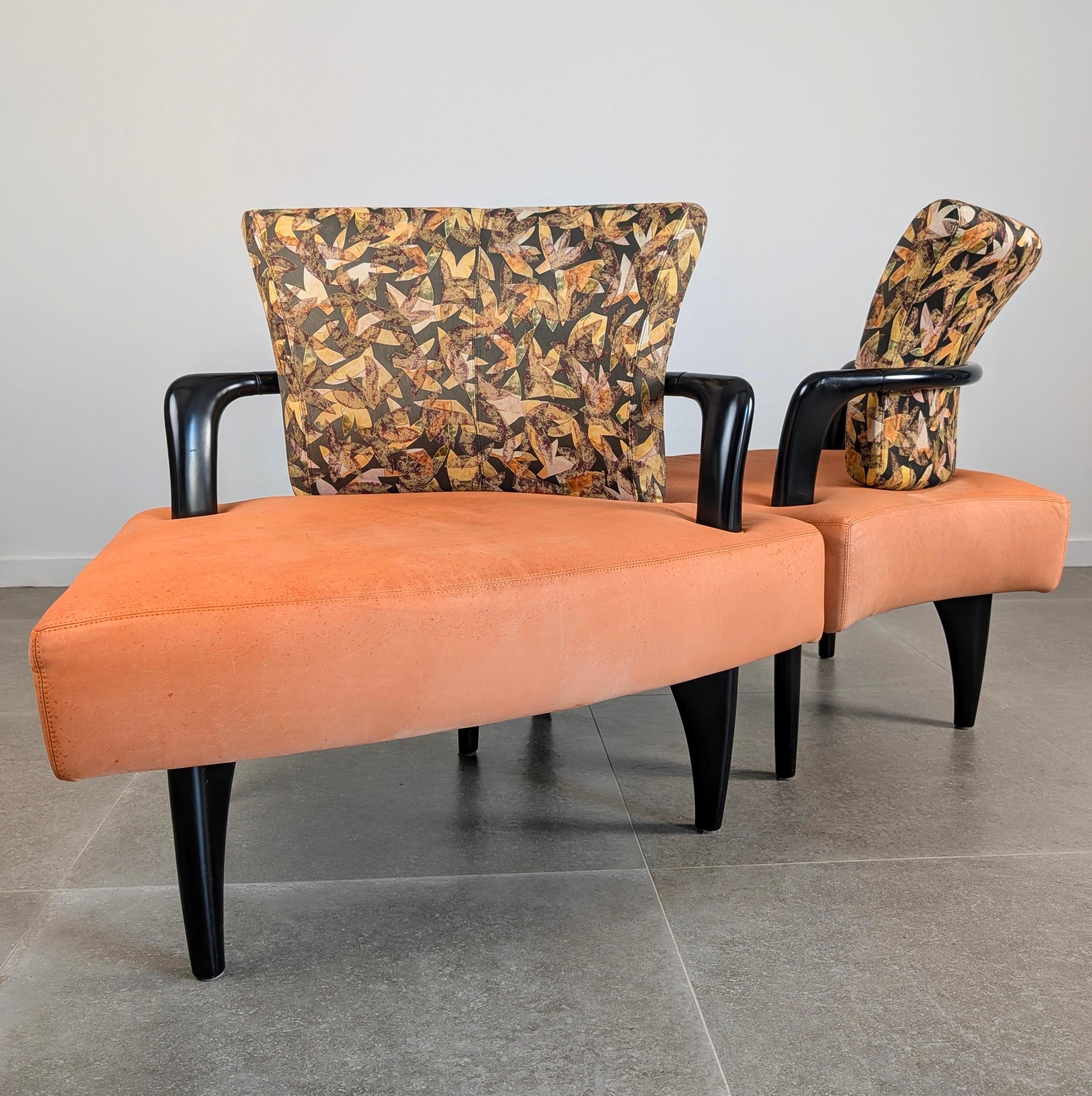 Pair of Esprit Modular Lounge Chairs by Brunati & Zerbaro, 1980s For Sale 2