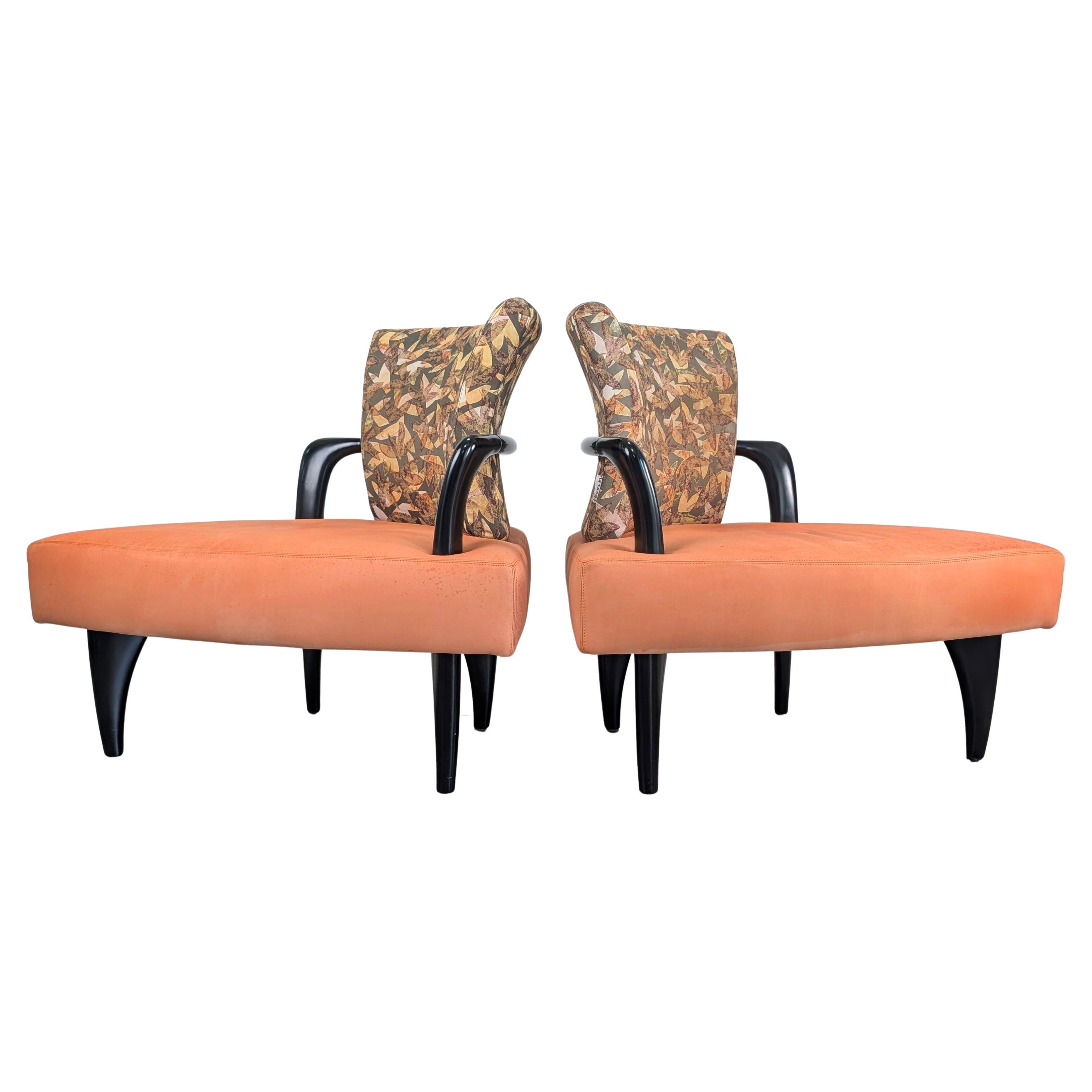 Pair of Esprit Modular Lounge Chairs by Brunati & Zerbaro, 1980s For Sale