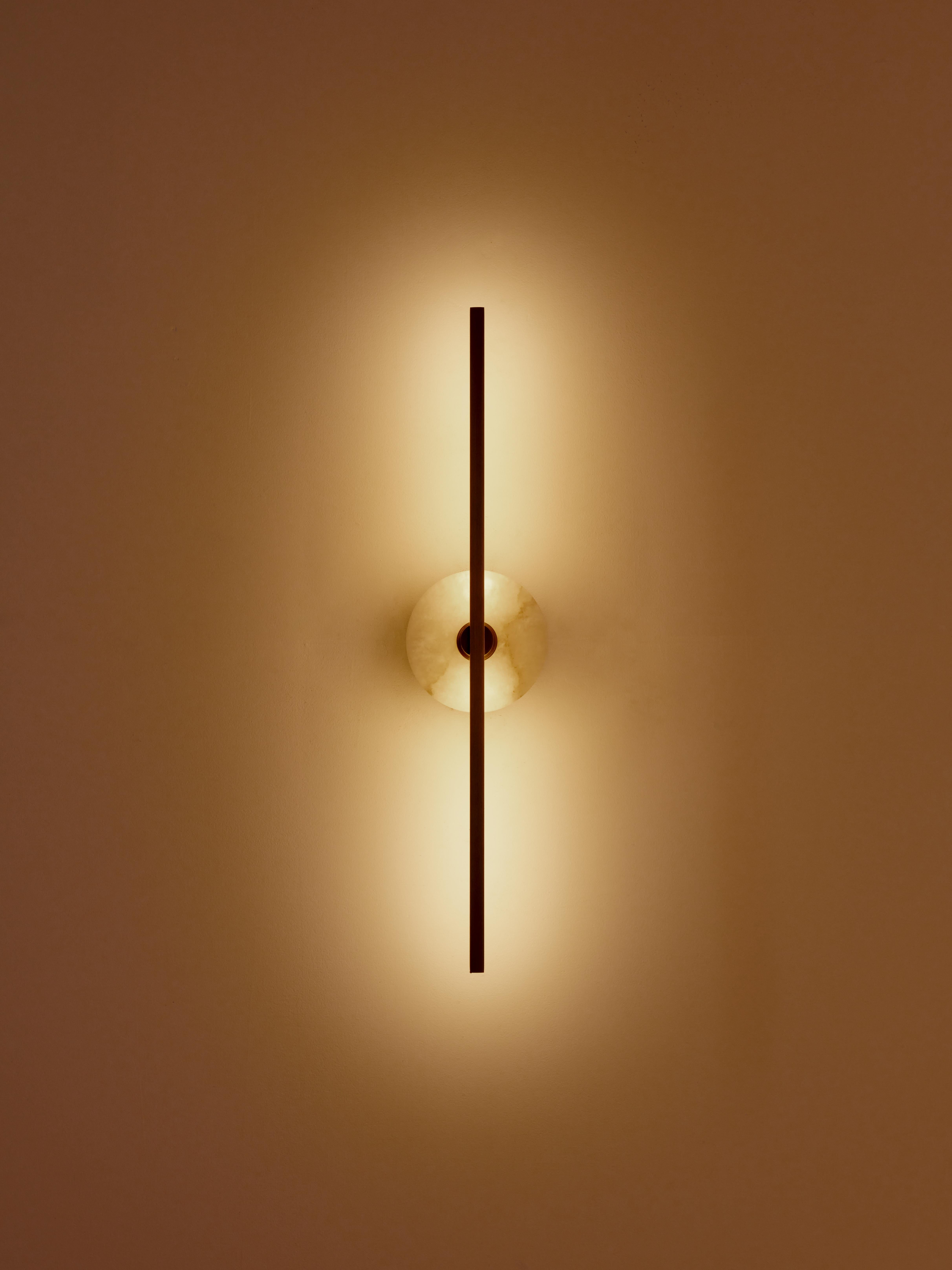 Bronzed Pair of Essential Italian Wall Sconce 