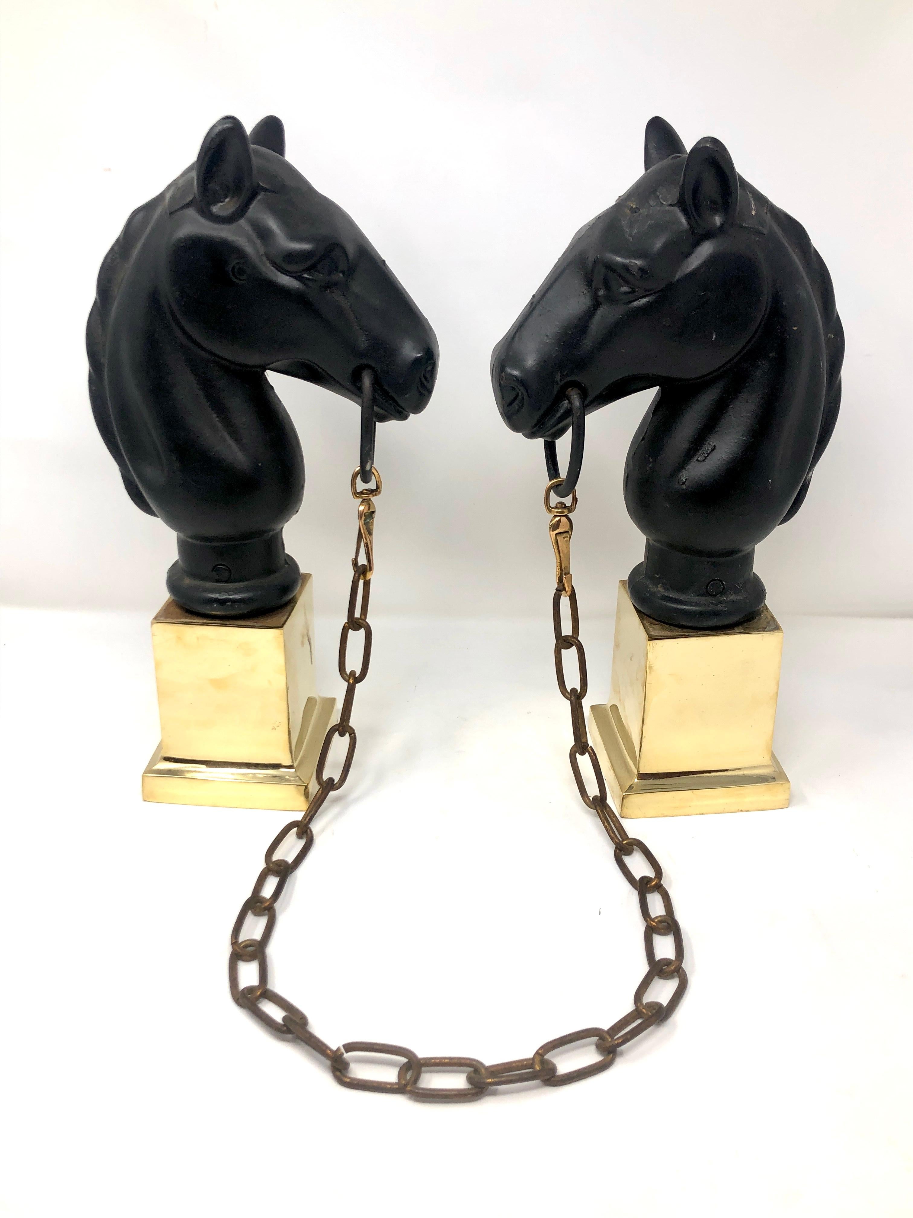 horse andirons