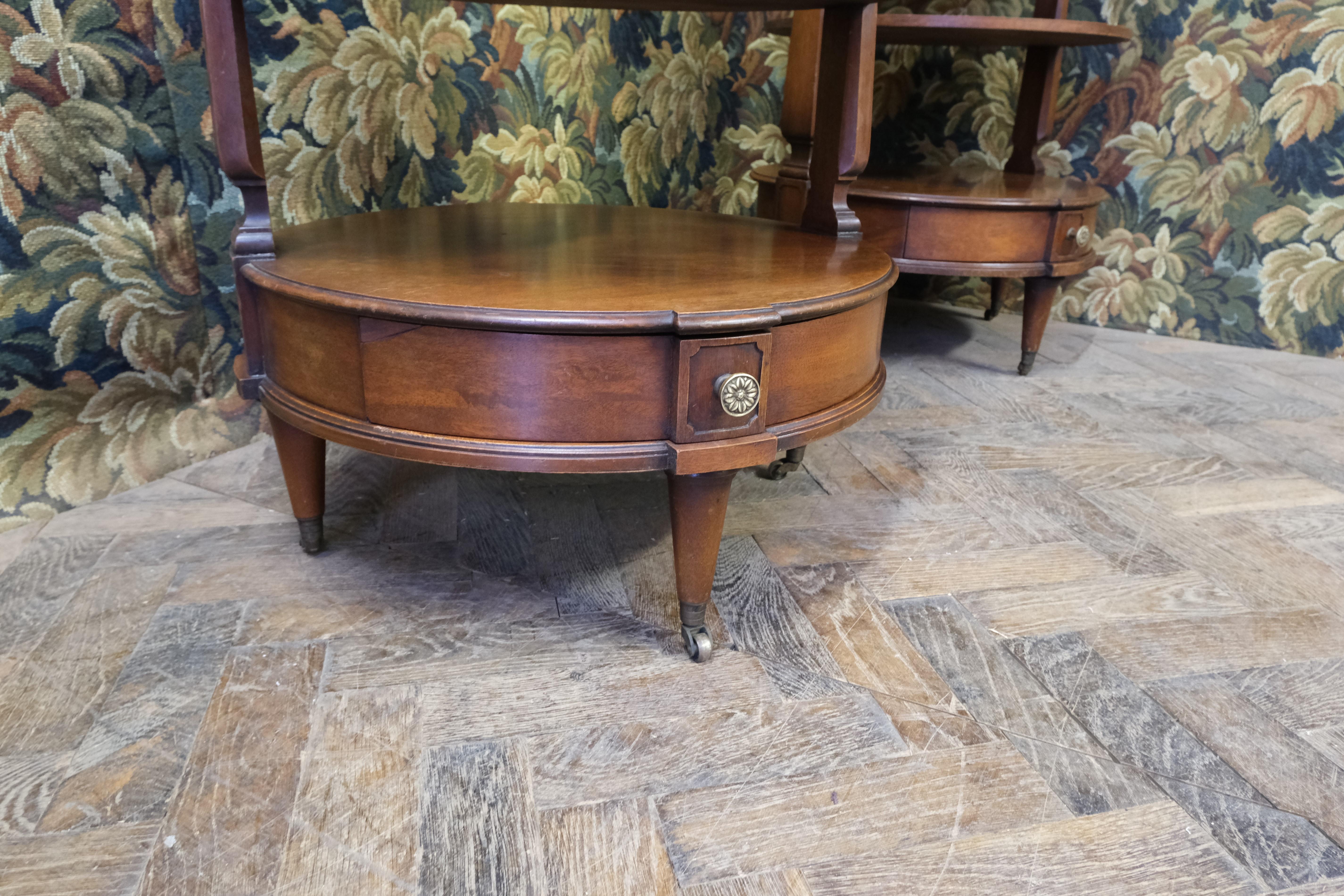 American Pair of etagere tables