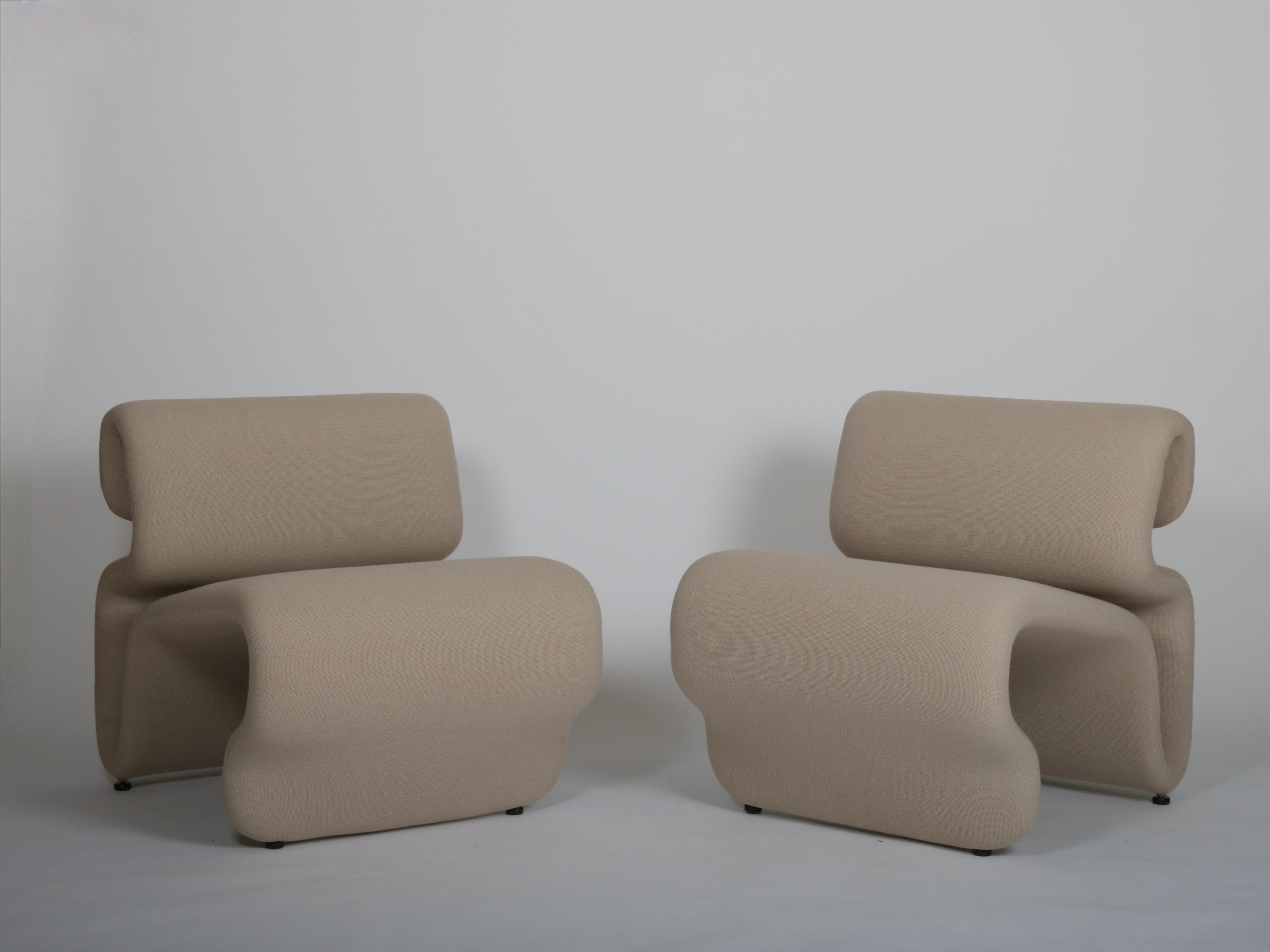 Métal Paire de chaises Etcetera de Jan Ekselius. Suède c1970 en vente