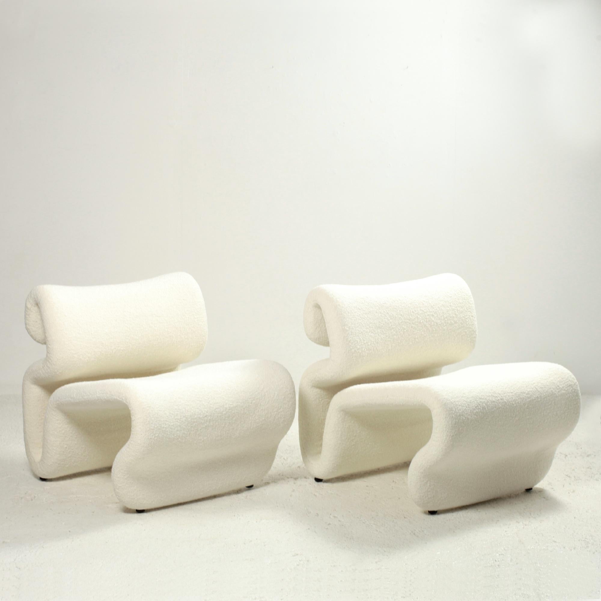 Scandinavian Modern Pair of Etcetera Easy Chair by Jan Ekselius for JOC Sweden 1970s For Sale