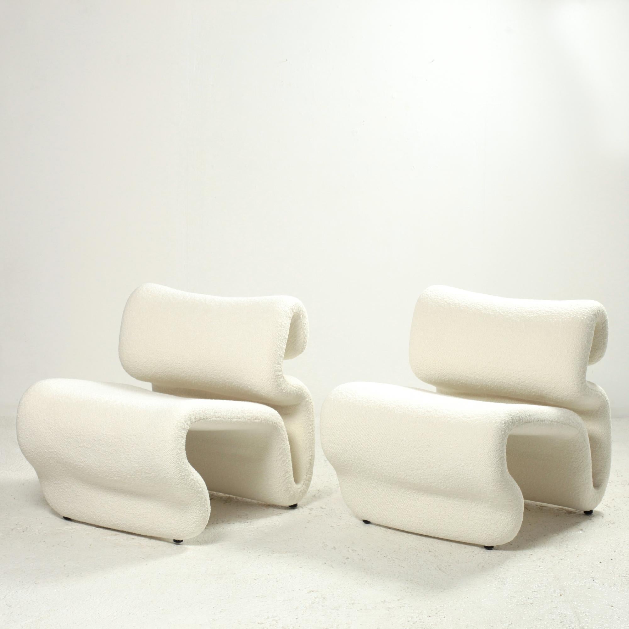 Swedish Pair of Etcetera Easy Chair by Jan Ekselius for JOC Sweden 1970s For Sale