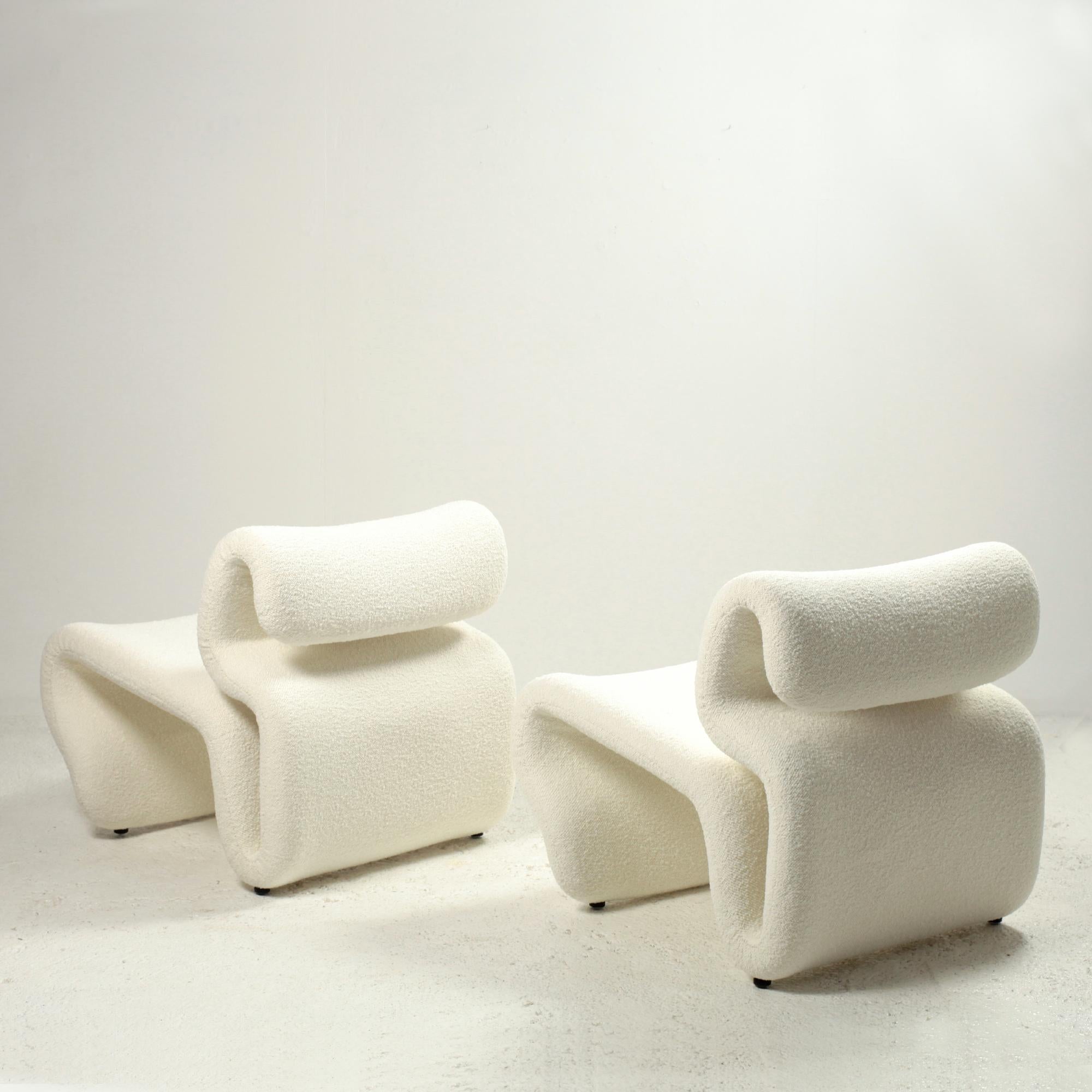 Pair of Etcetera Easy Chair by Jan Ekselius for JOC Sweden 1970s In Good Condition For Sale In Saint  Ouen, FR