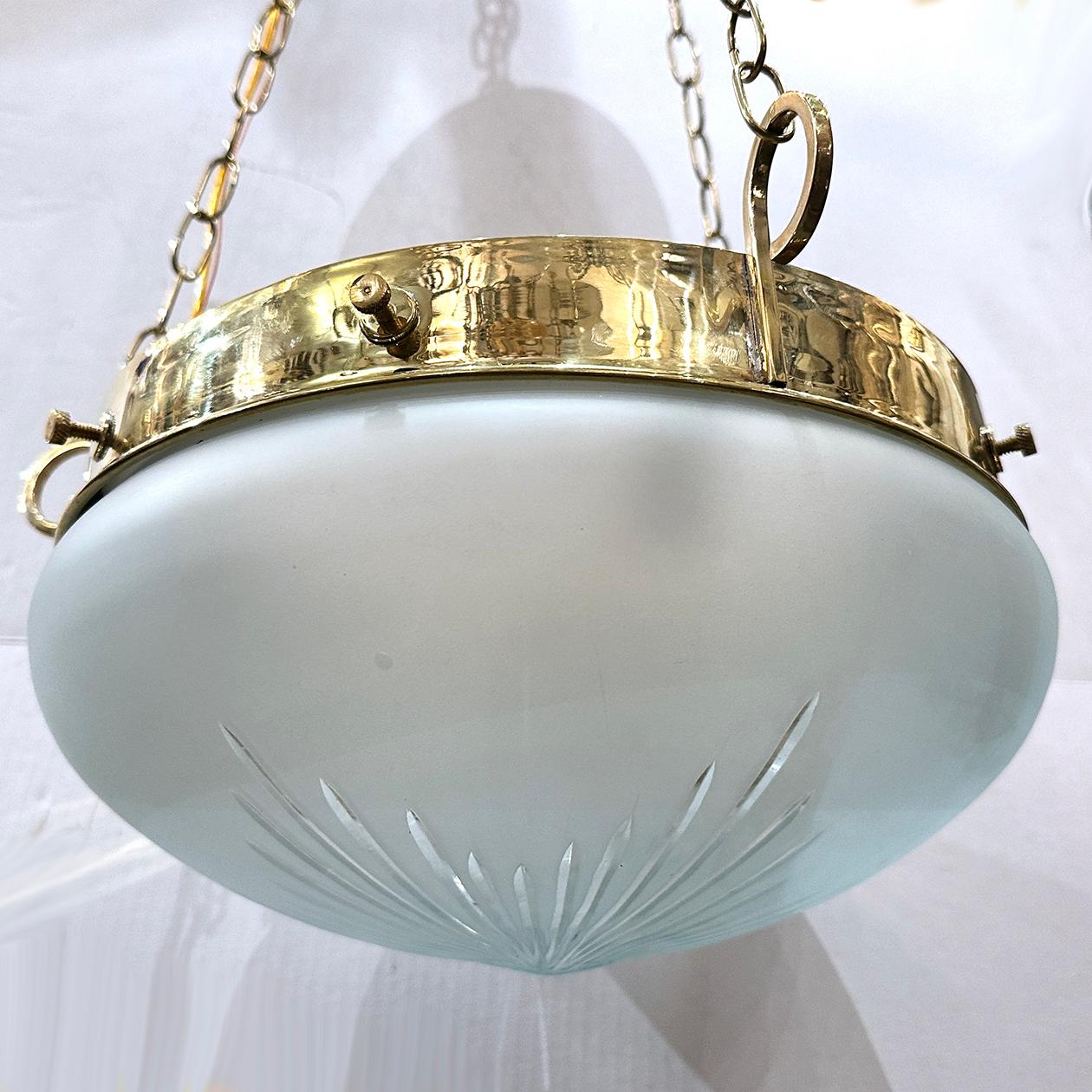 Vetro Coppia di lampade in vetro acidato, vendute singolarmente in vendita