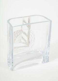 Pair of Etched Glass Vases