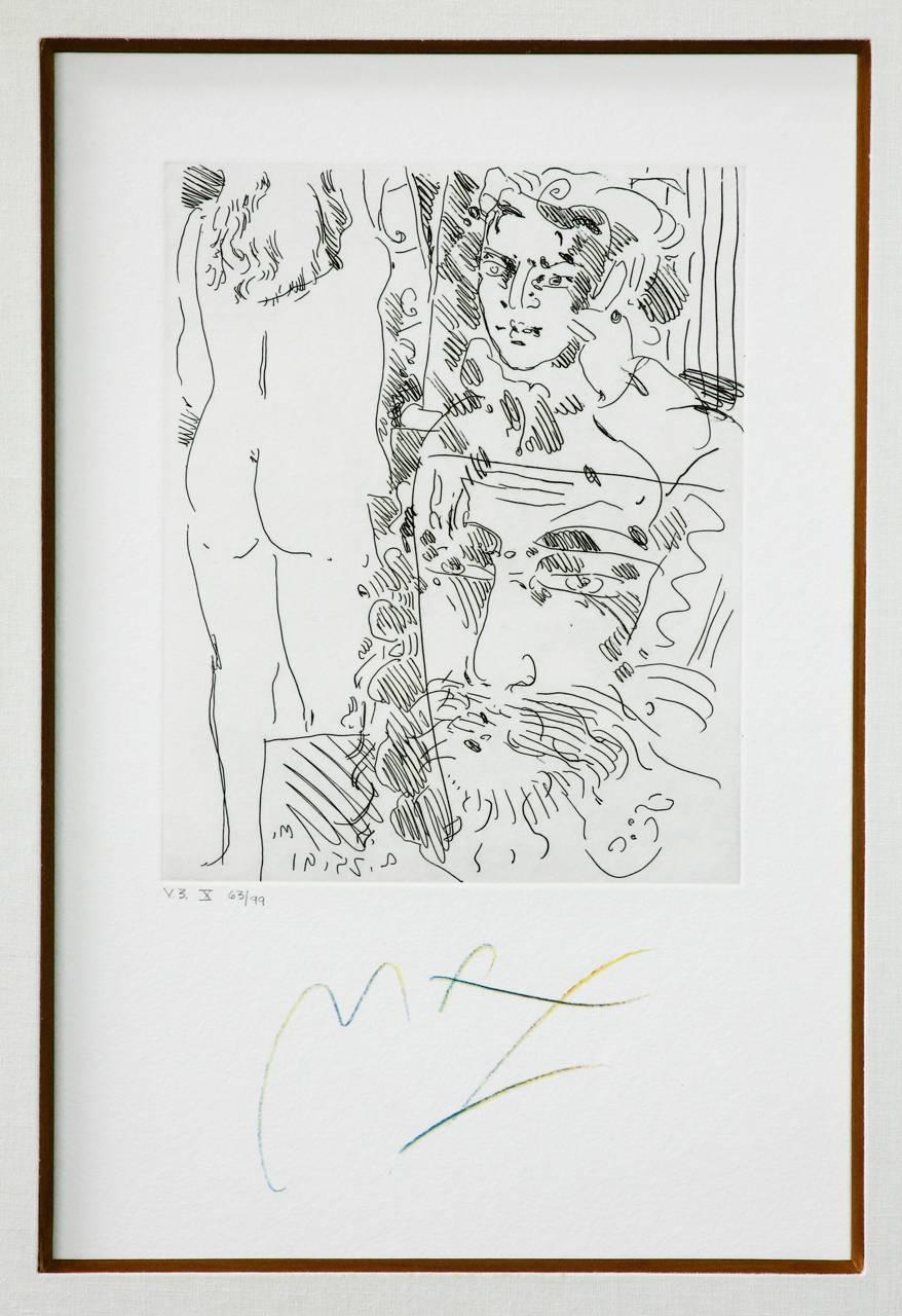 Paper Pair of Etchings by Peter Max V3 X and XI For Sale