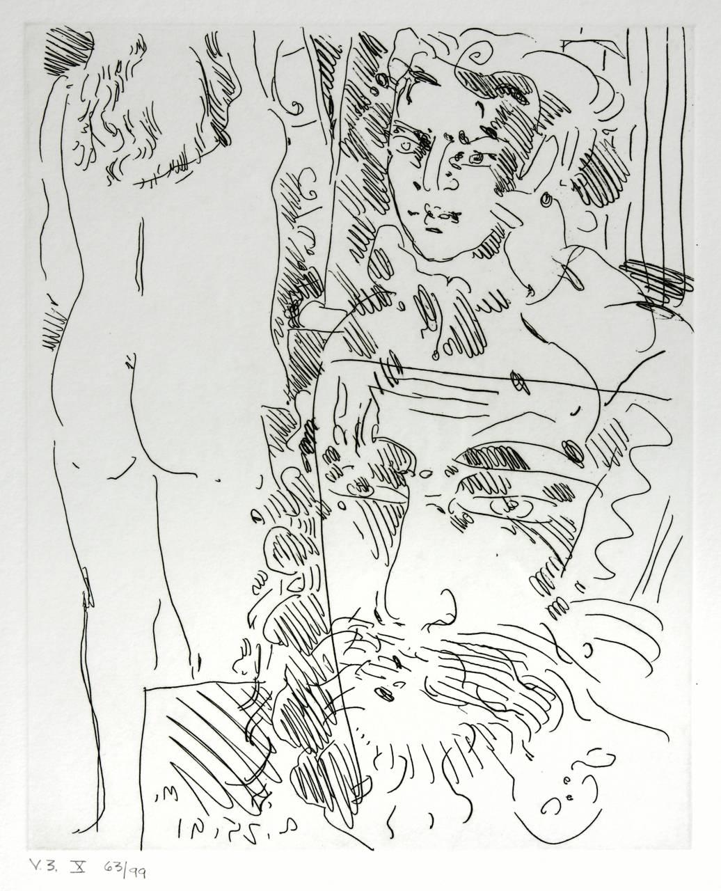 Pair of Etchings by Peter Max V3 X and XI For Sale 1