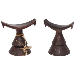 Pair of Ethiopian Headrests