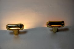 Coppia di appliques Ette di Marset, strutture in ottone, Spagna, 1980