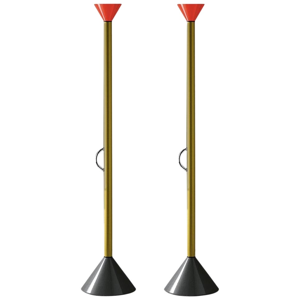 Coppia di lampade da terra Callimaco di Ettore Sottsass per Artemide