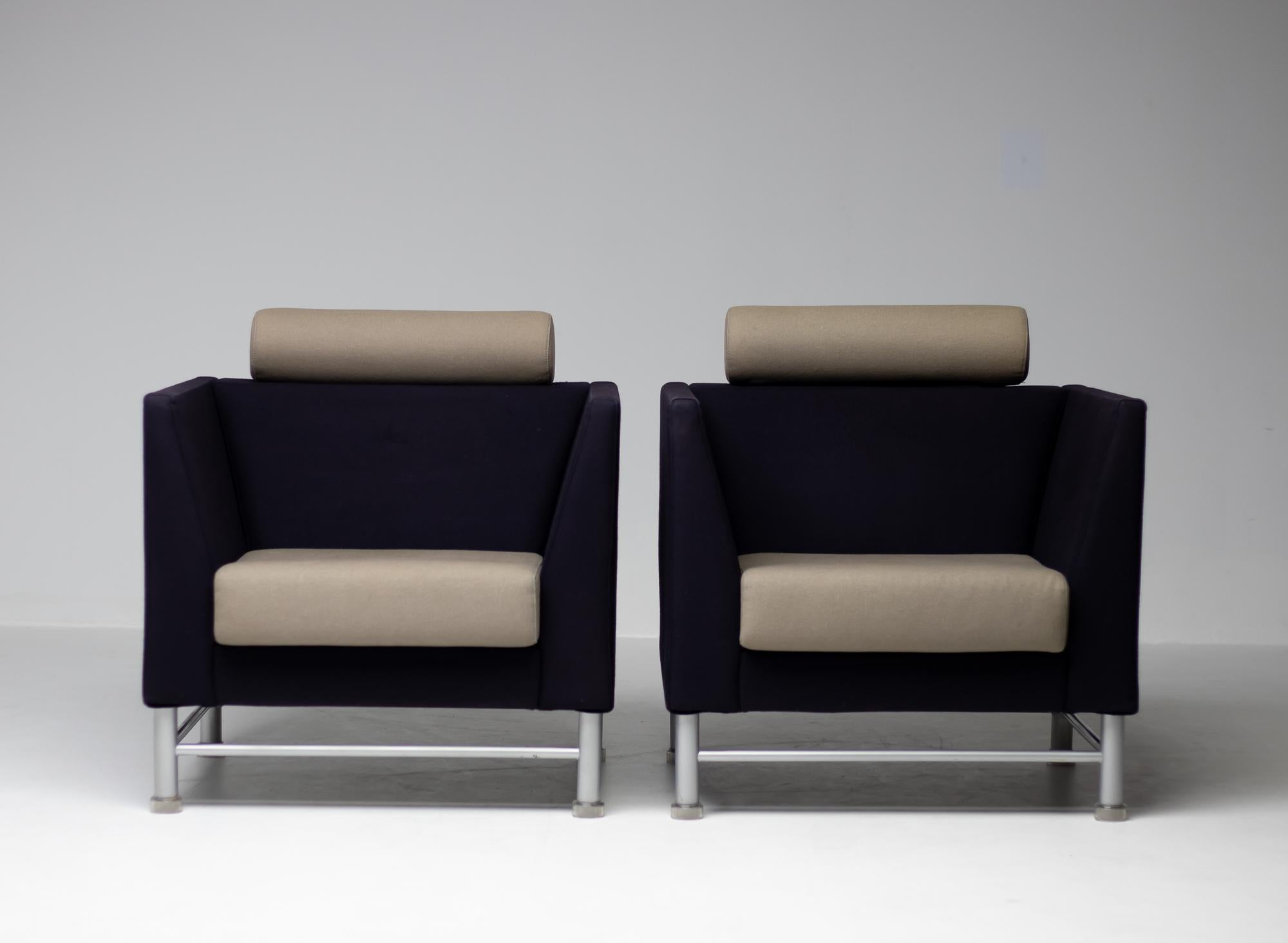 Post-Modern Pair of Ettore Sottsass East Side Arm Chairs