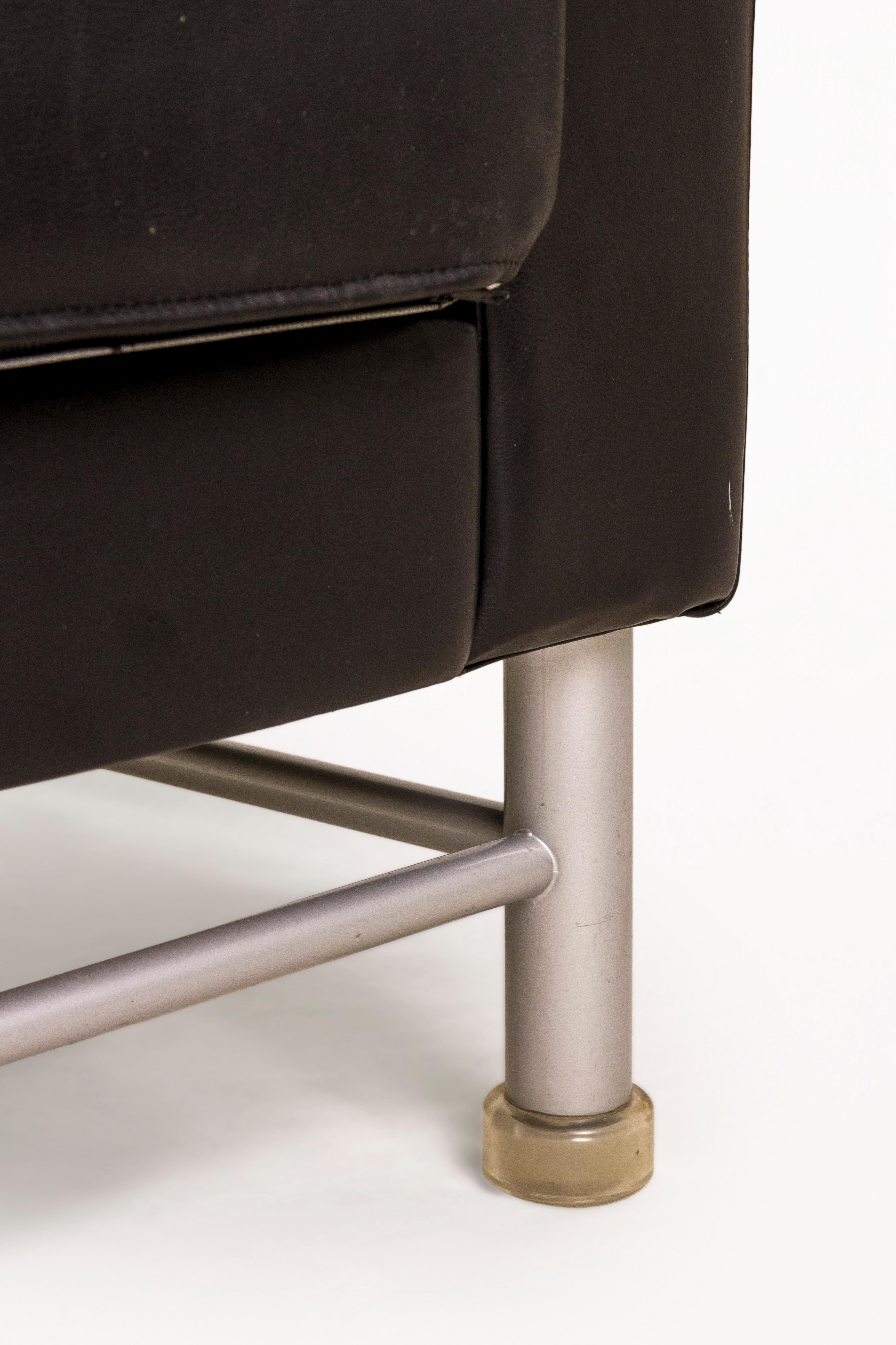 Metal Pair of Ettore Sottsass East Side Armchair for Knoll, circa 1980, Italy For Sale