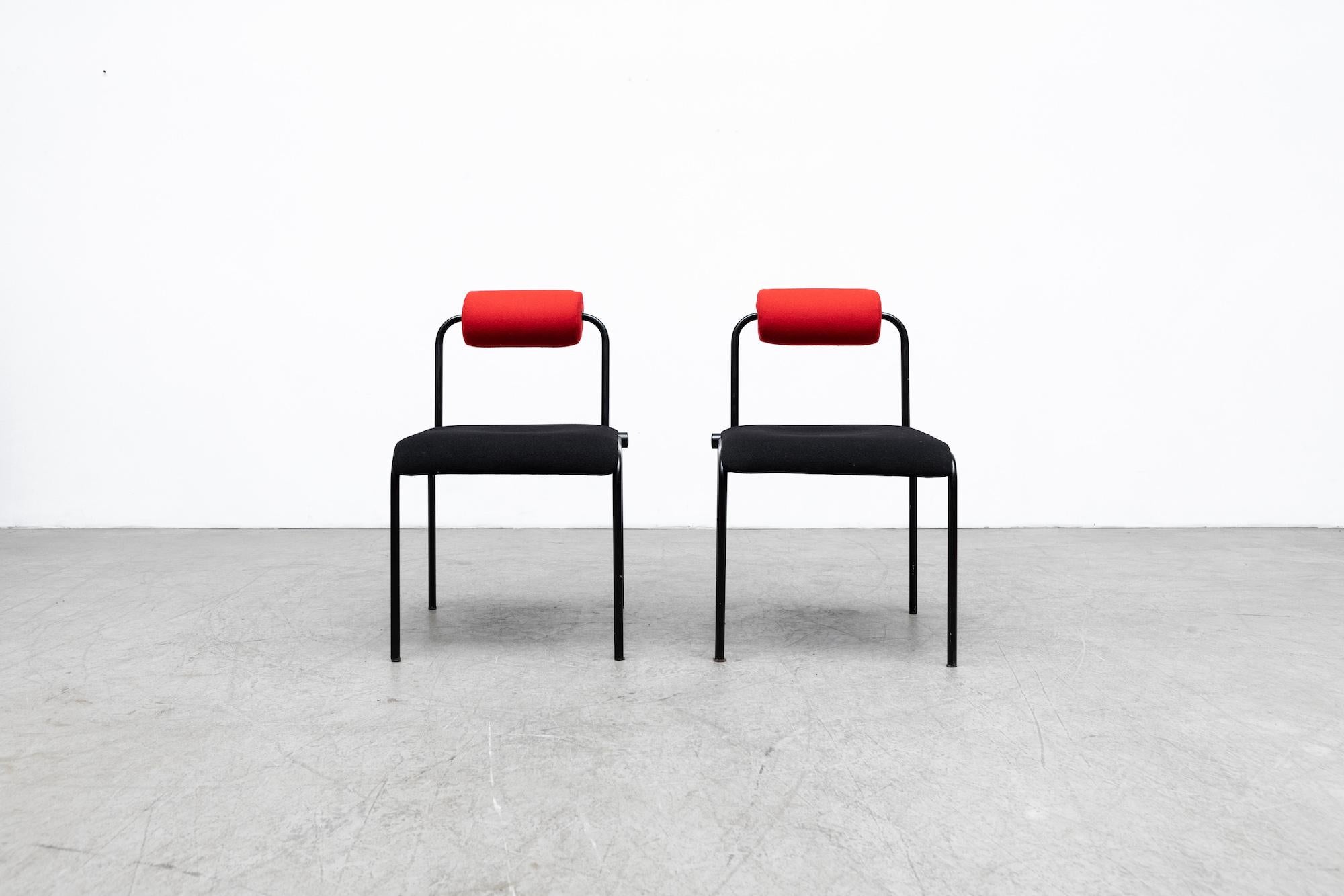 Mid-Century Modern Pair of Ettore Sottsass Inspired MOD Italian Chairs