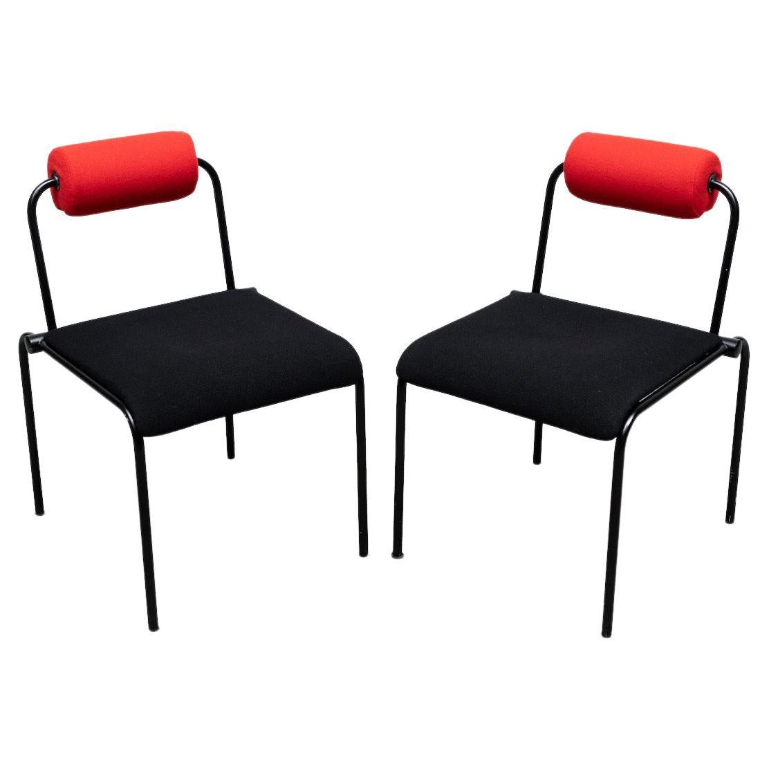 Pair of Ettore Sottsass Inspired MOD Italian Chairs