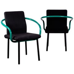 Paire de chaises Mandarin d'Ettore Sottsass pour Knoll en Greene & Greeneene