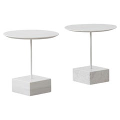 Pair of Ettore Sottsass Primavera marble tables, Ultima Edizione - Italy, 1980