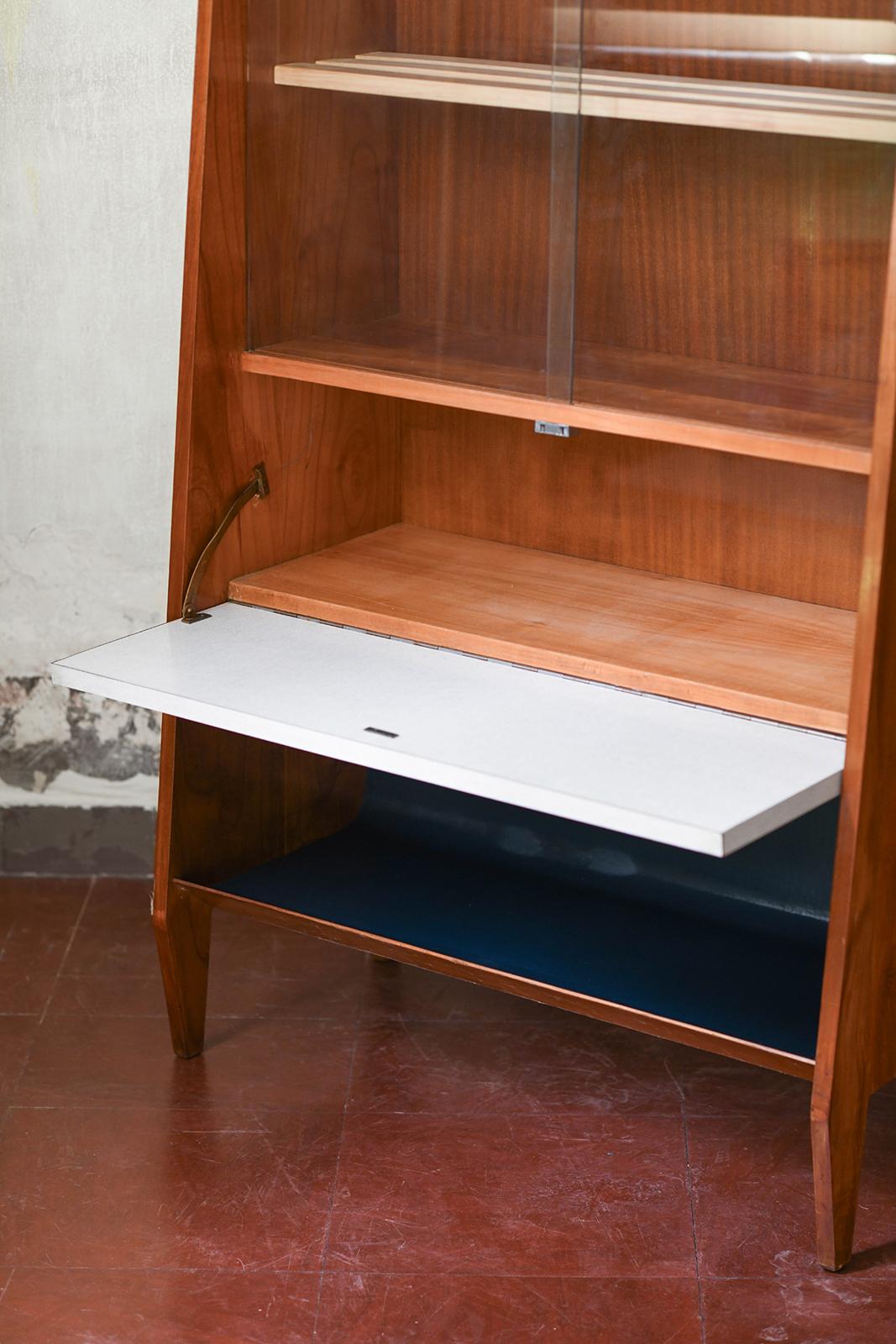 Glass Pair of Eugenia Alberti Reggio Sideboards with Risers, 1950s For Sale