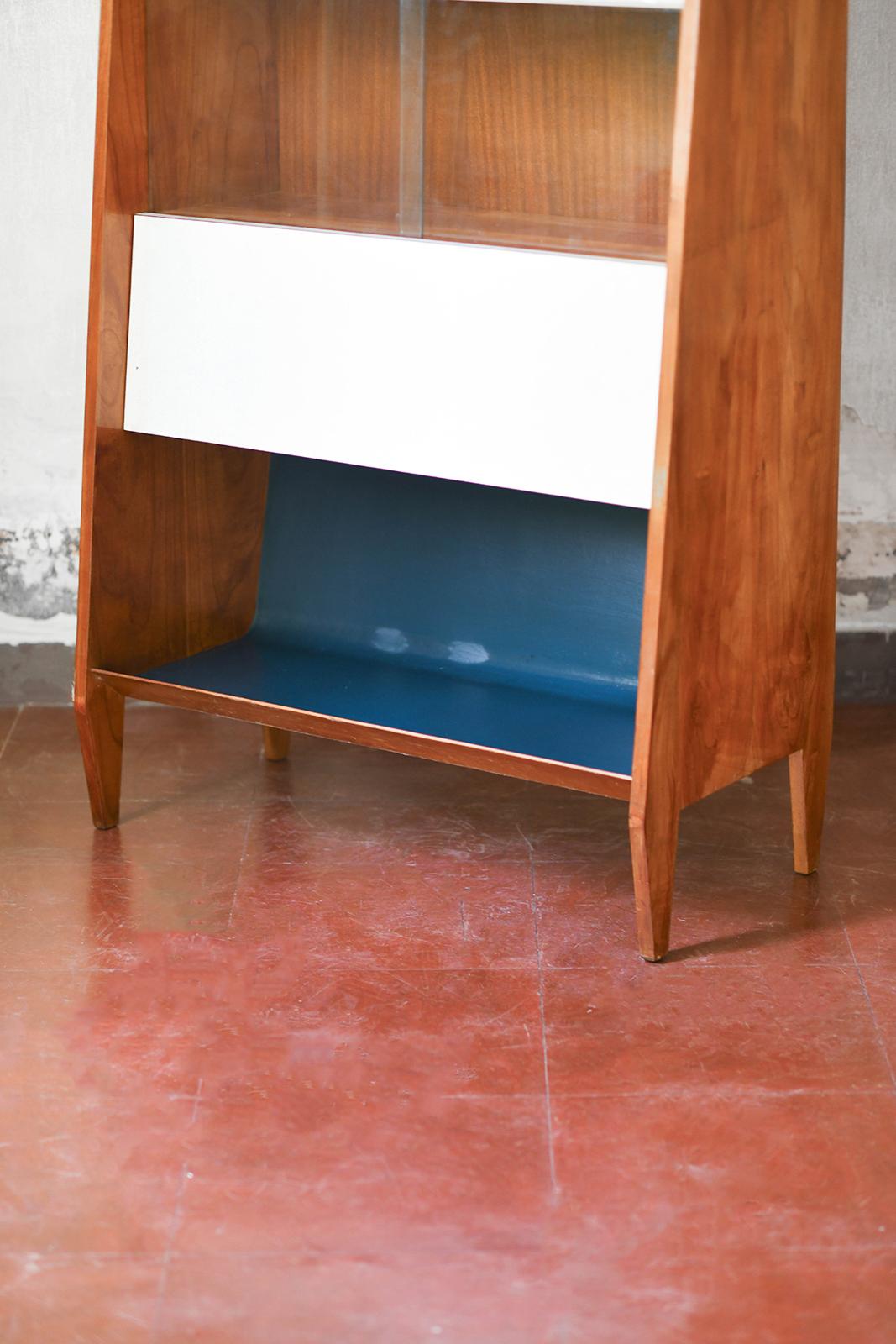 Mid-20th Century Pair of Eugenia Alberti Reggio Sideboards with Risers, 1950s For Sale