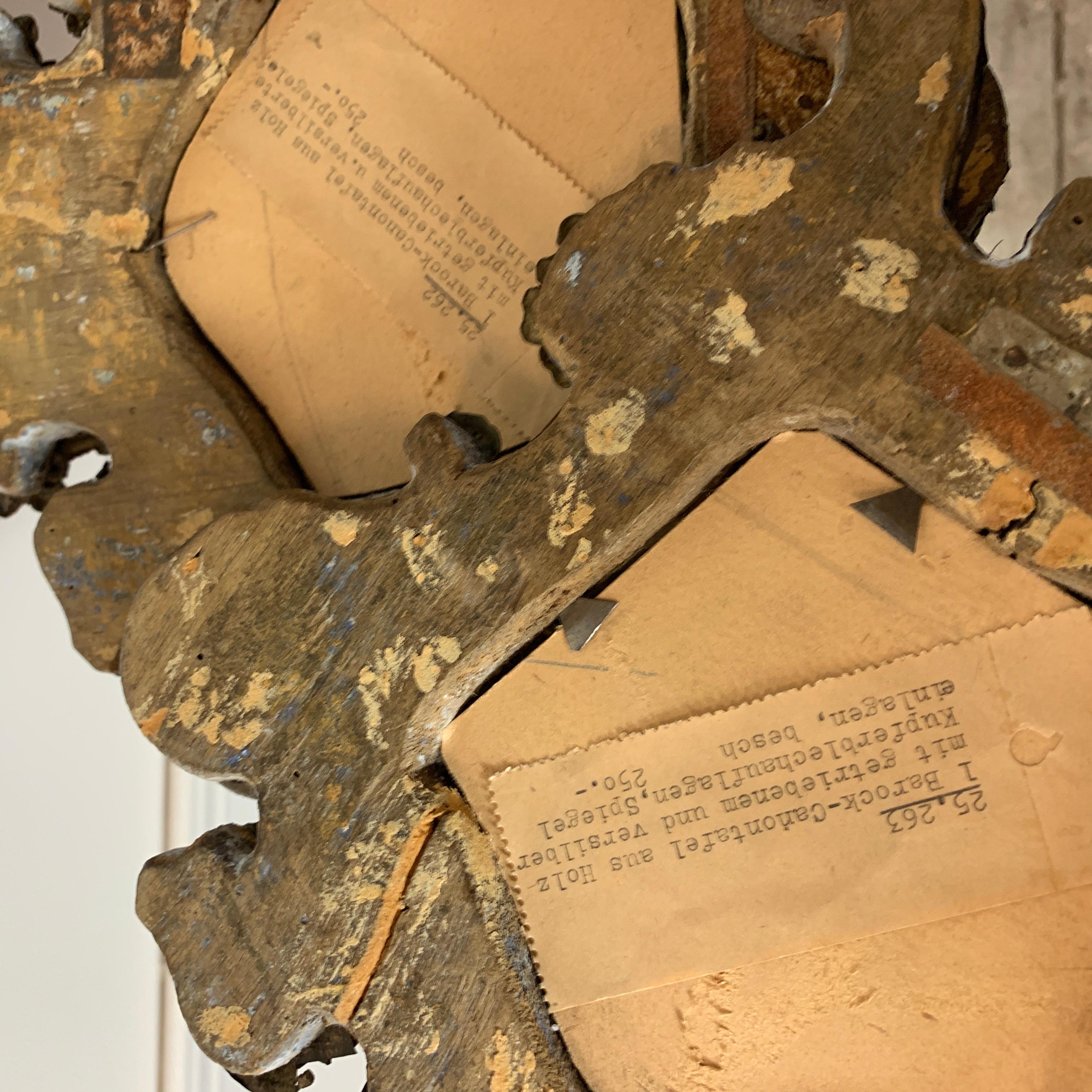 Paar europäische versilberte Barockspiegel aus dem 18. im Angebot 3