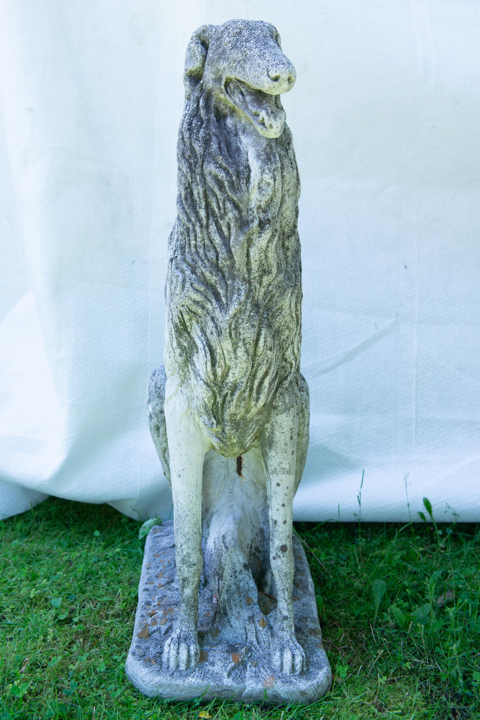 Pareja de Perros Borzoi Lobero Ruso Europeos de Tamaño Natural de los Años 30 en venta 2