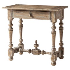 Pair of European Farmhouse Turned Leg Nightstands