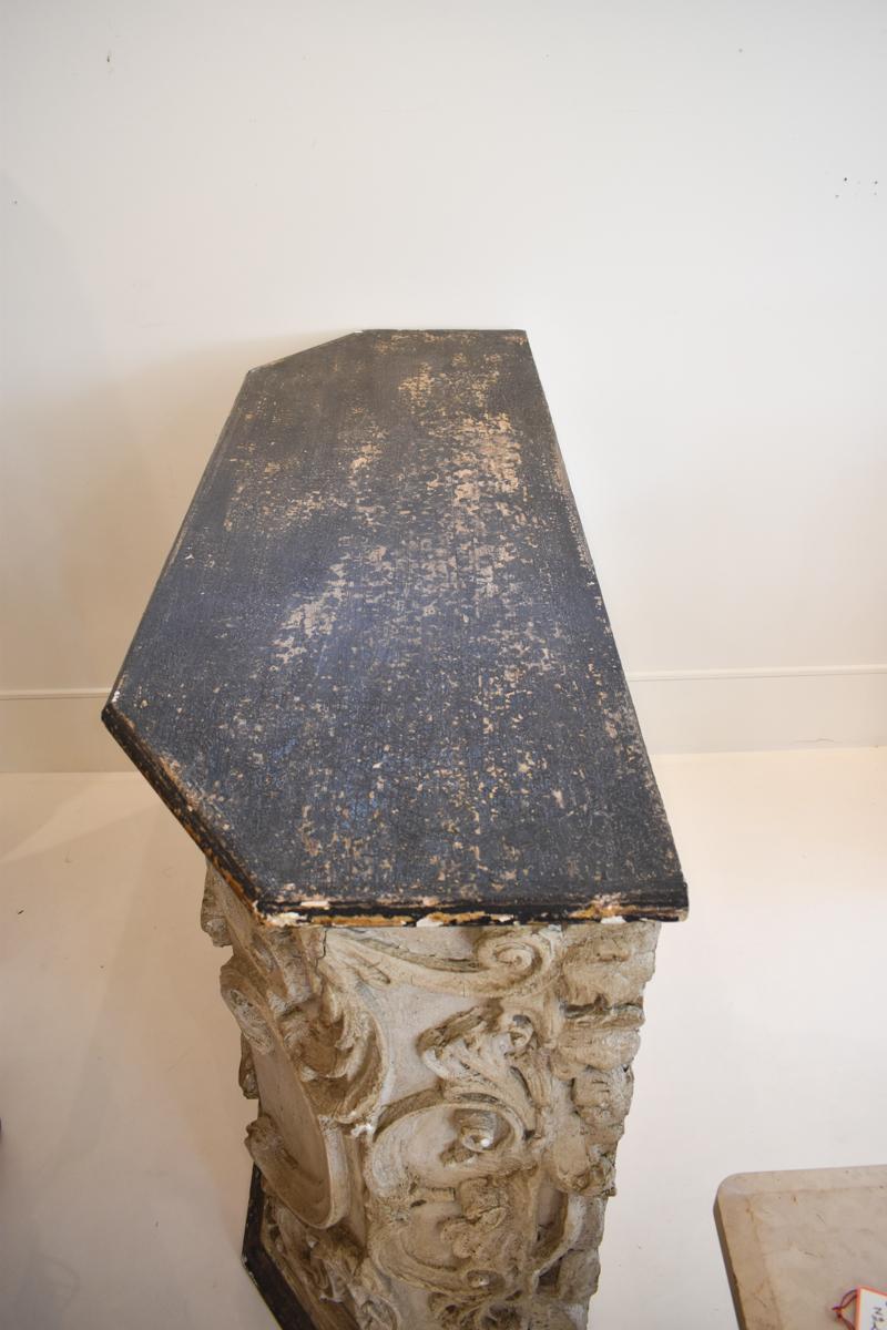 French European Mid-Century Sculpted and Painted Buffet
