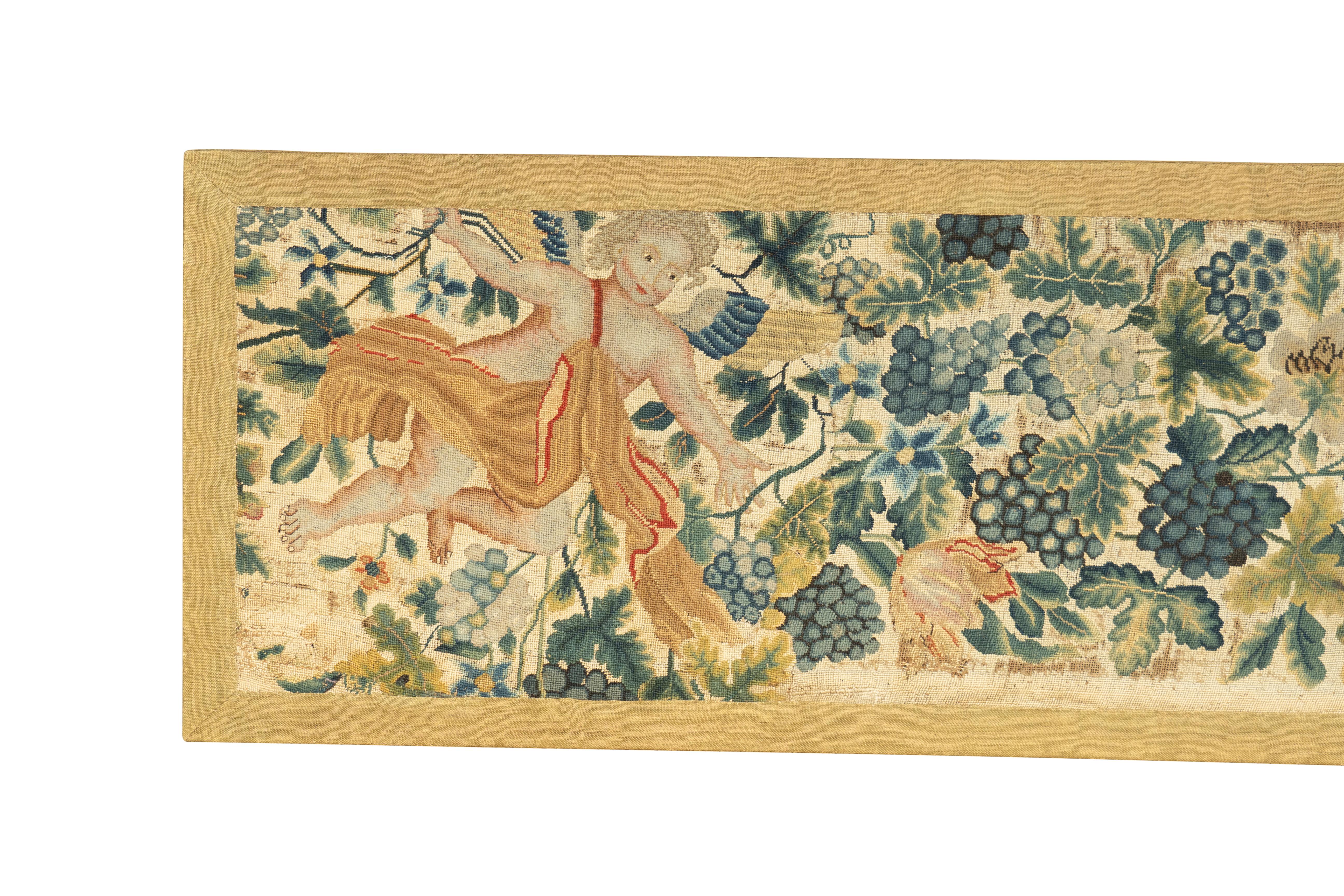 Pair Of European Needlepoint Panels In Good Condition For Sale In Essex, MA