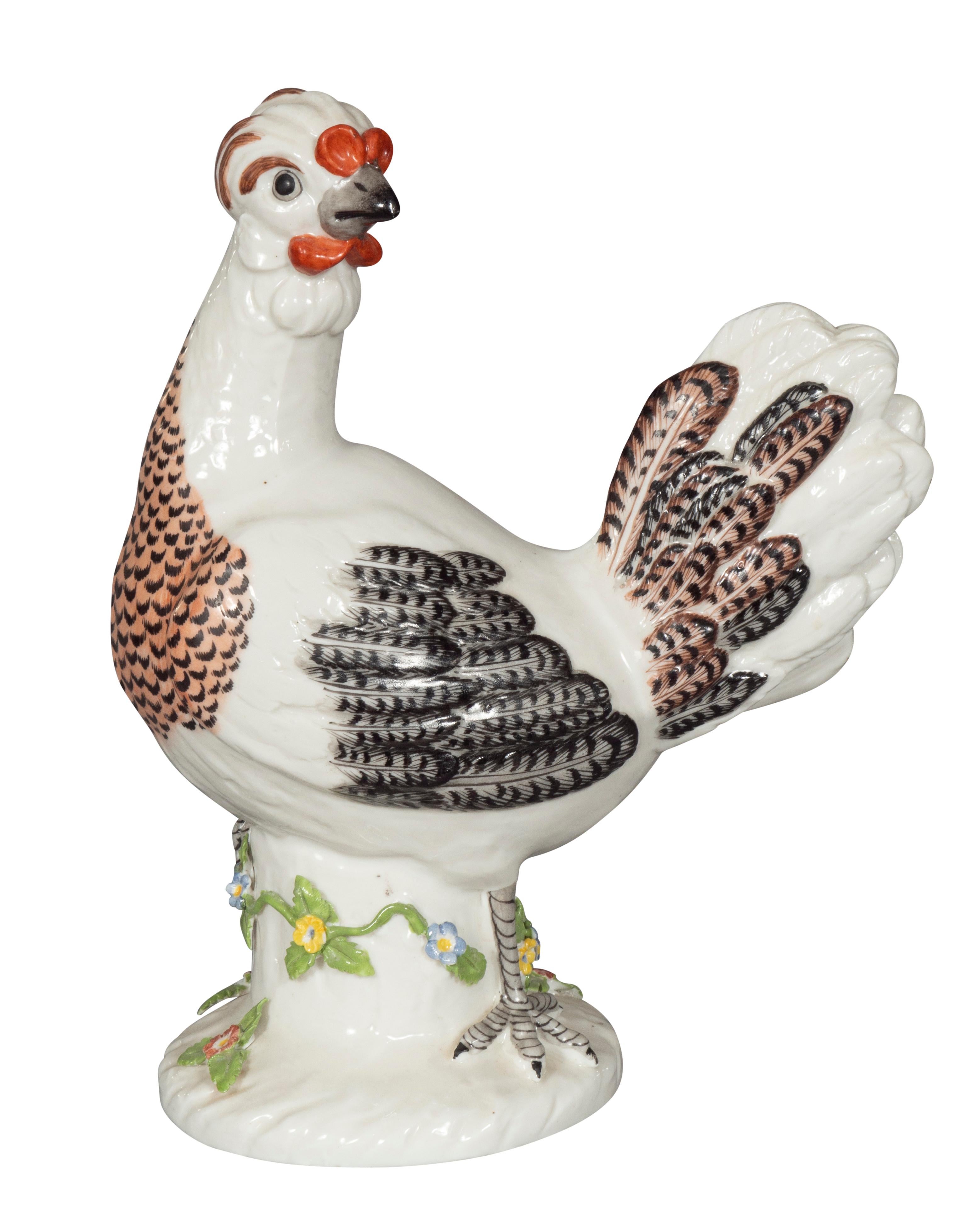 Pair of European Porcelain Roosters For Sale 7