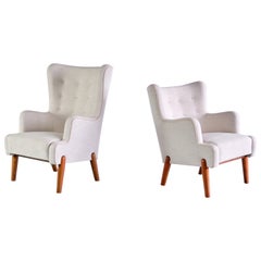 Paire de fauteuils Eva et Nils Koppel, Slagelse Mbelvrk, Danemark, années 1950
