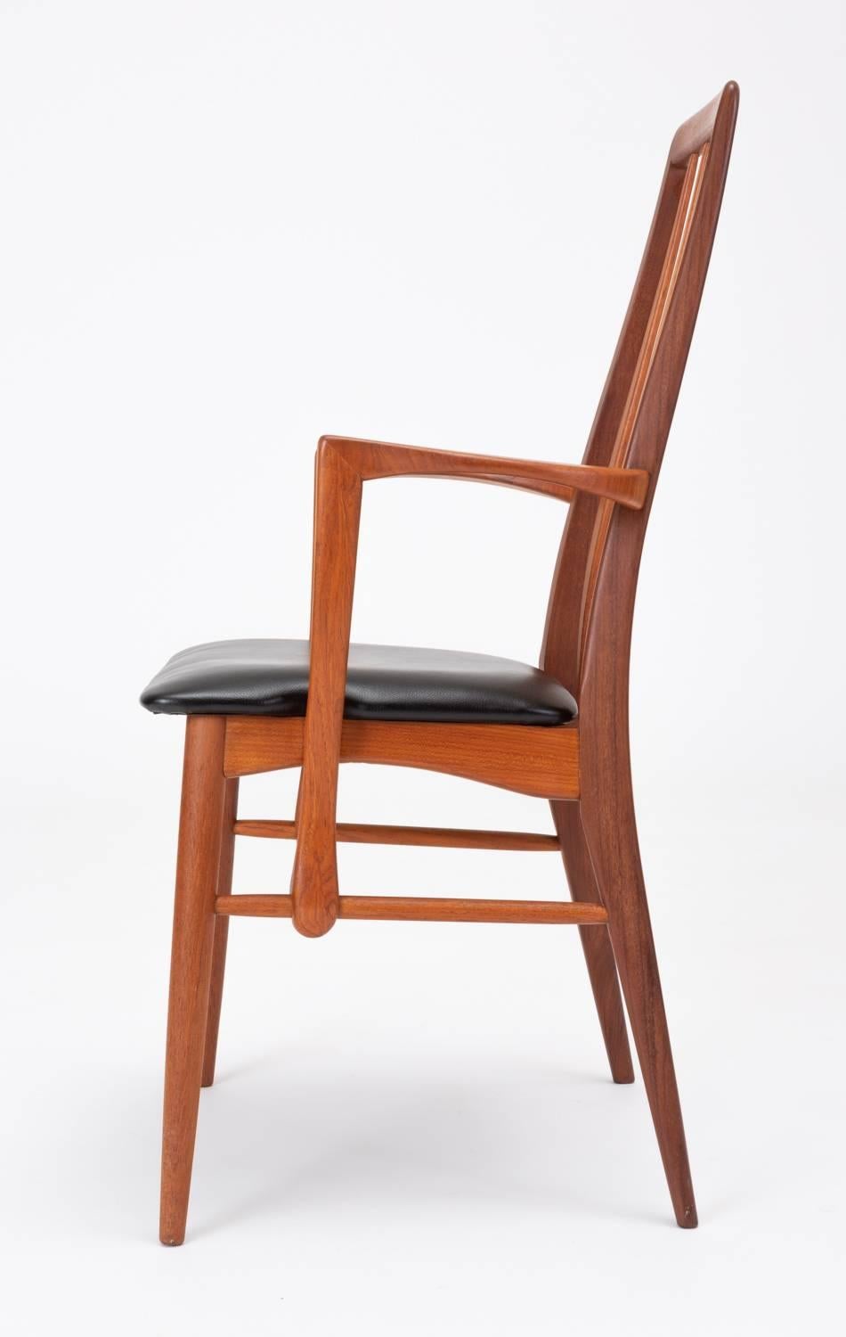 Mid-20th Century Pair of Eva Captain Chairs by Niels Koefoed for Koefoeds Mobelfabrik