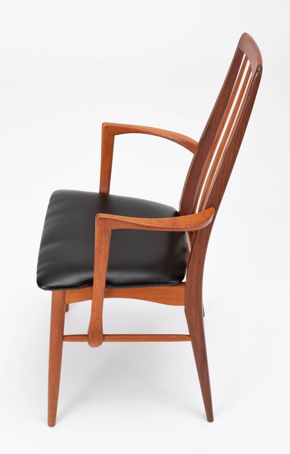 Naugahyde Pair of Eva Captain Chairs by Niels Koefoed for Koefoeds Mobelfabrik