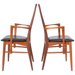 Pair of Eva Captain Chairs by Niels Koefoed for Koefoeds Mobelfabrik
