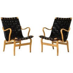 Pair of "Eva" Chairs by Bruno Mathsson for Karl Mathsson, Sweden, 1967