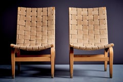 Pair of Eva Lounge Chairs by Bruno Mathsson, Mid-Century, Sweden