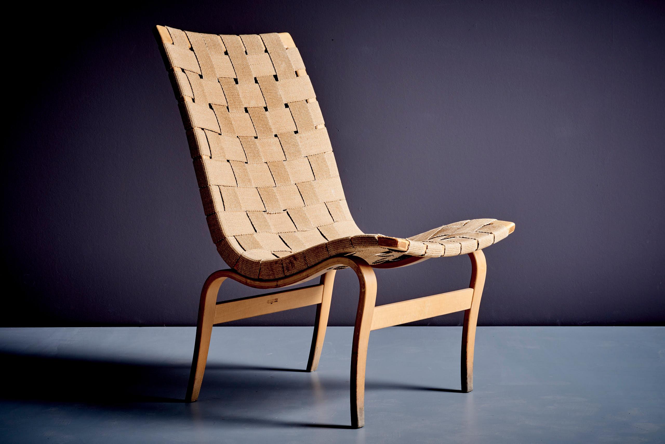 Mid-Century Modern Pair of Eva Chairs by Bruno Mathsson For Sale