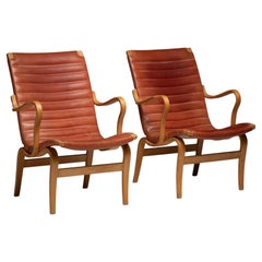 Pair of Eva Chairs by Bruno Mathsson, Sweden circa 1970