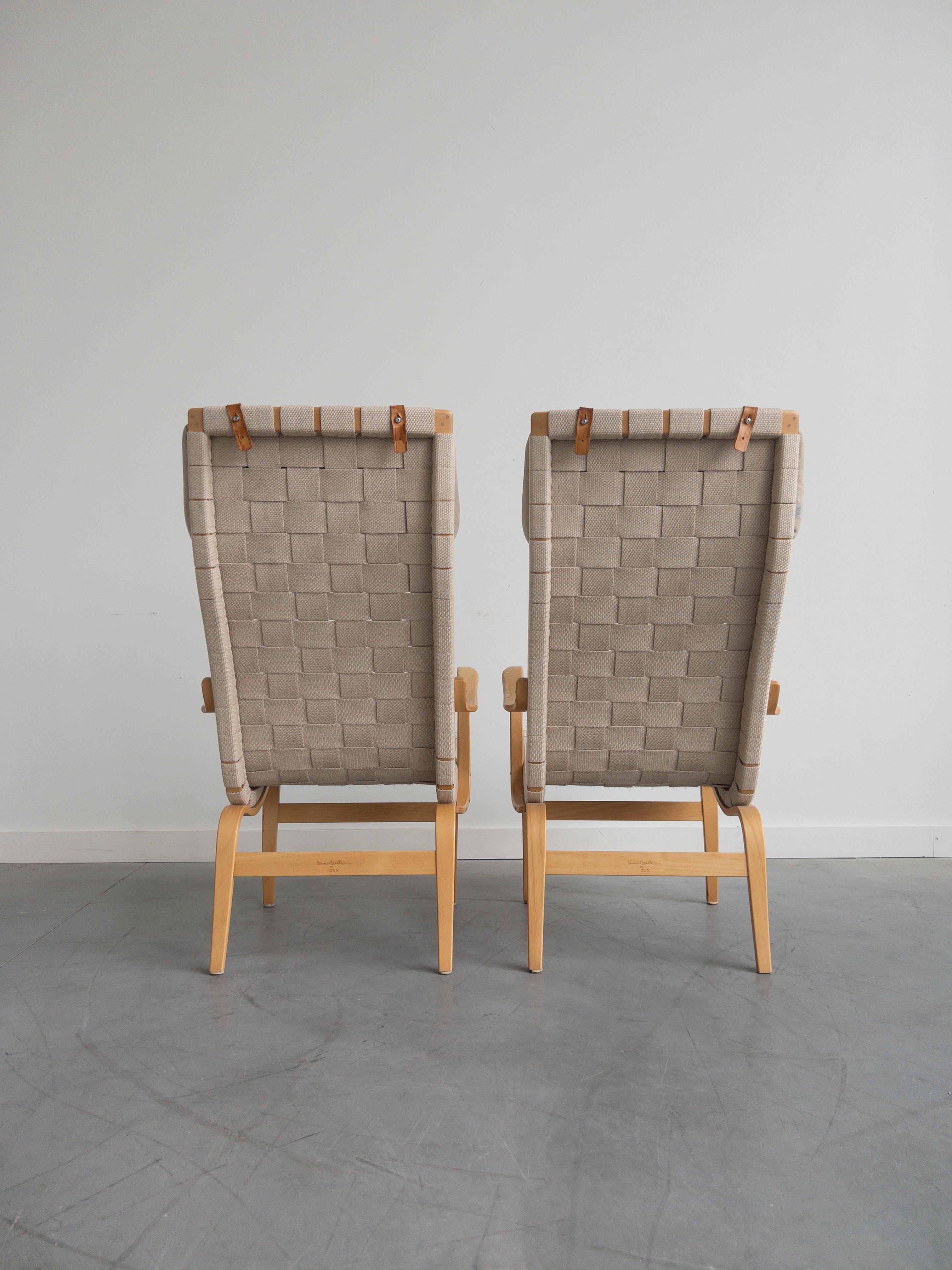 Pair of 'Eva' Easy Lounge Chairs by Bruno Mathsson 1
