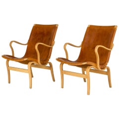Pair of "Eva" Lounge Chairs by Bruno Mathsson for DUX